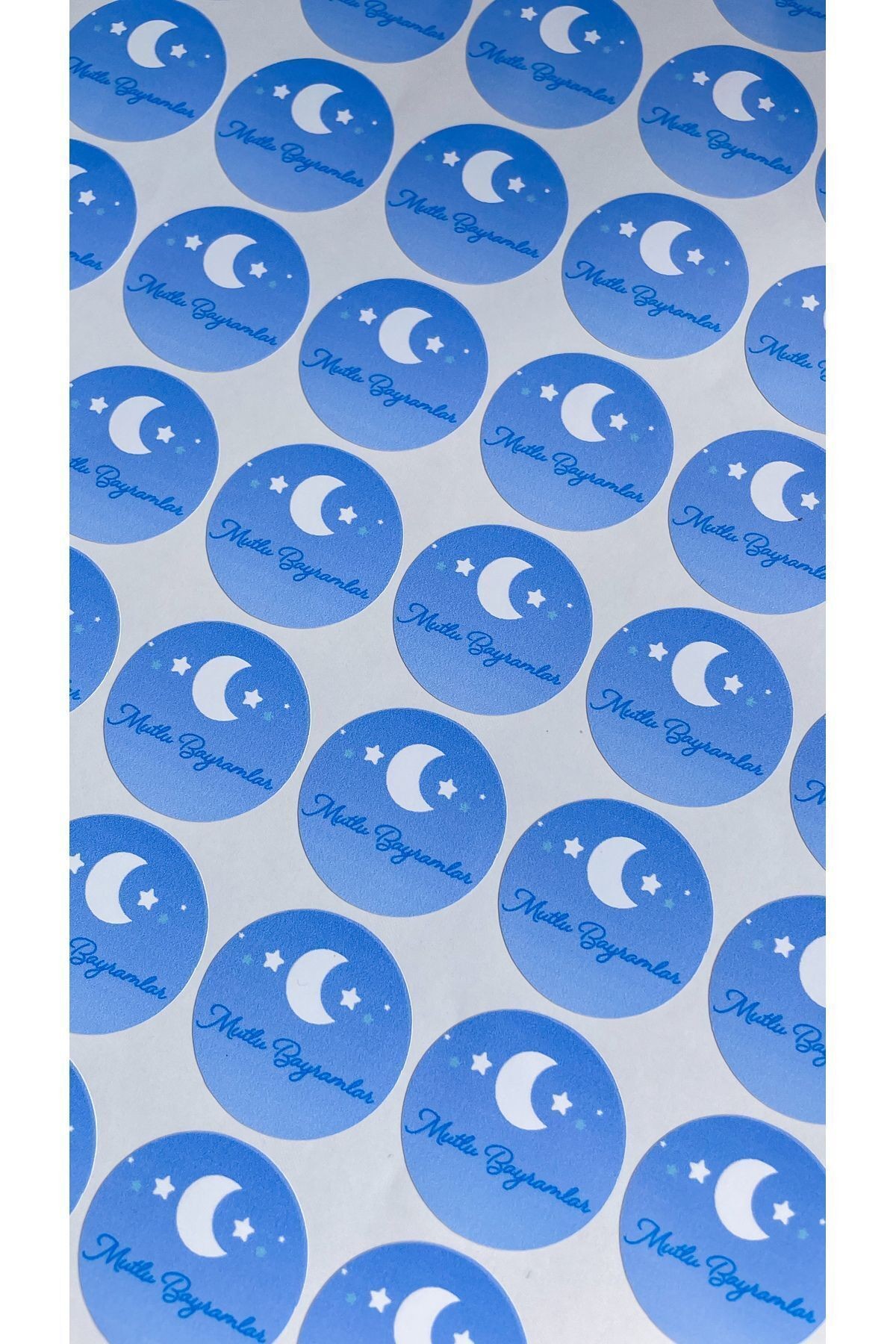 mutlu bayramlar sticker 54 adet 3,5 cm bayram stickerı, hediyelik sticker, kurban bayramı