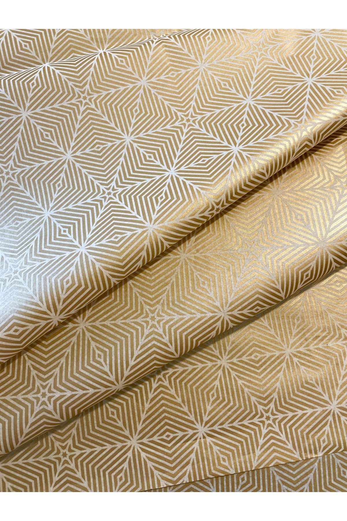 Pelur kağıdı gold yansımalı 50x70 cm 10 adet hediye paketi kağıdı, ambalaj kağıdı, altın rengi