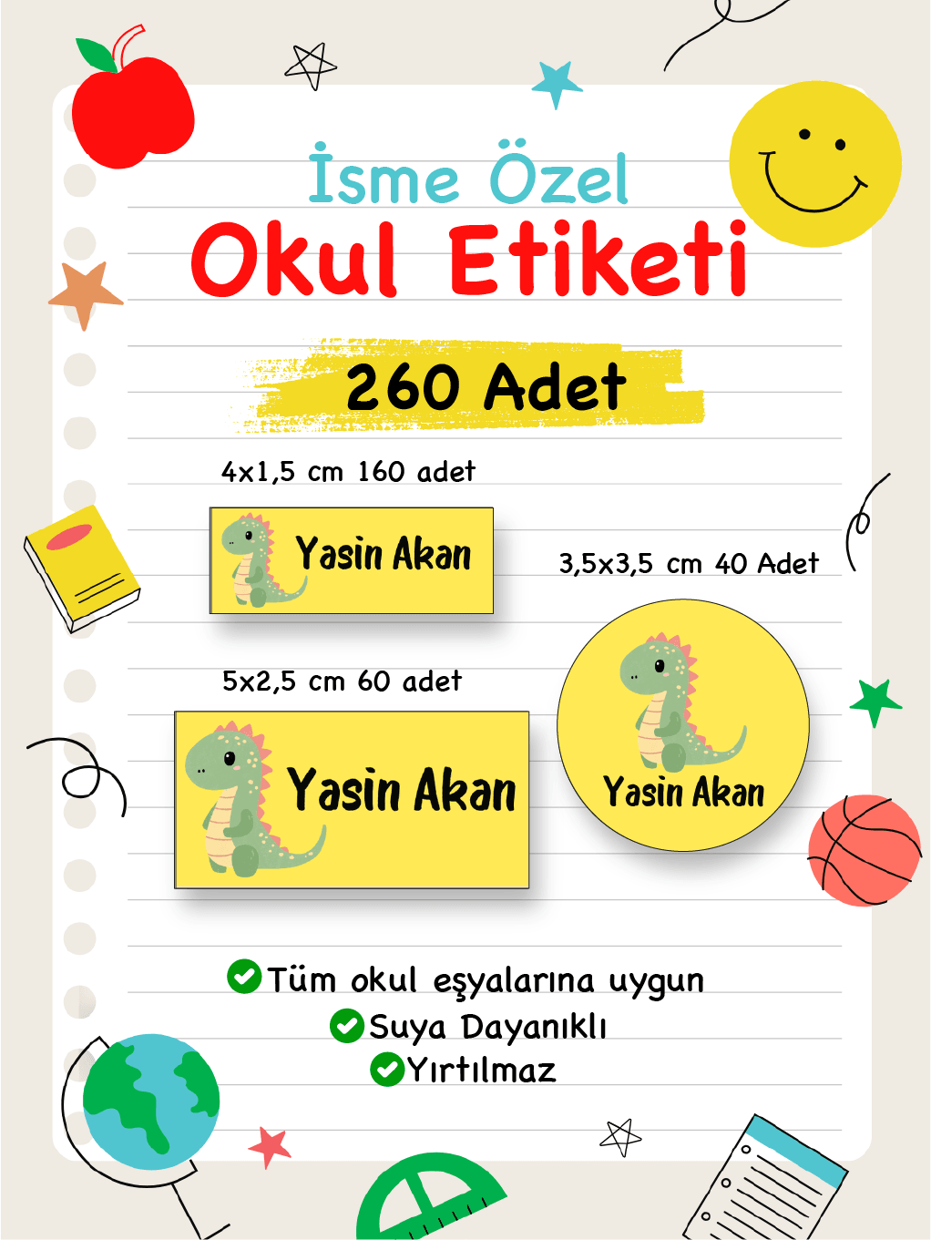 İsme Özel Okul Etiketi-41