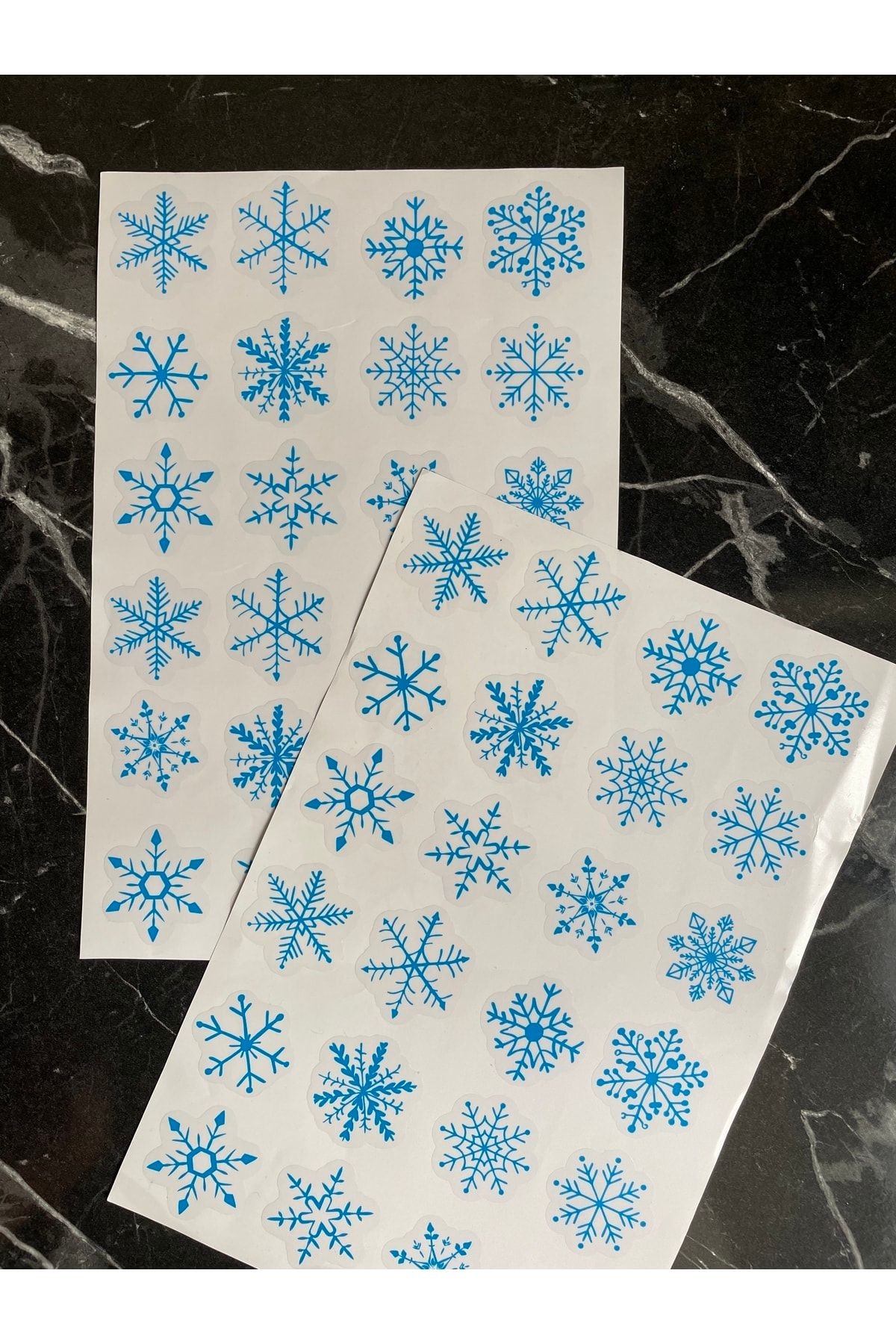 Yılbaşı Serisi Şeffaf Sticker Kart Tanesi Özel Kesim 5 Cm 40’lı Cam Ve Duvar Stickerı
