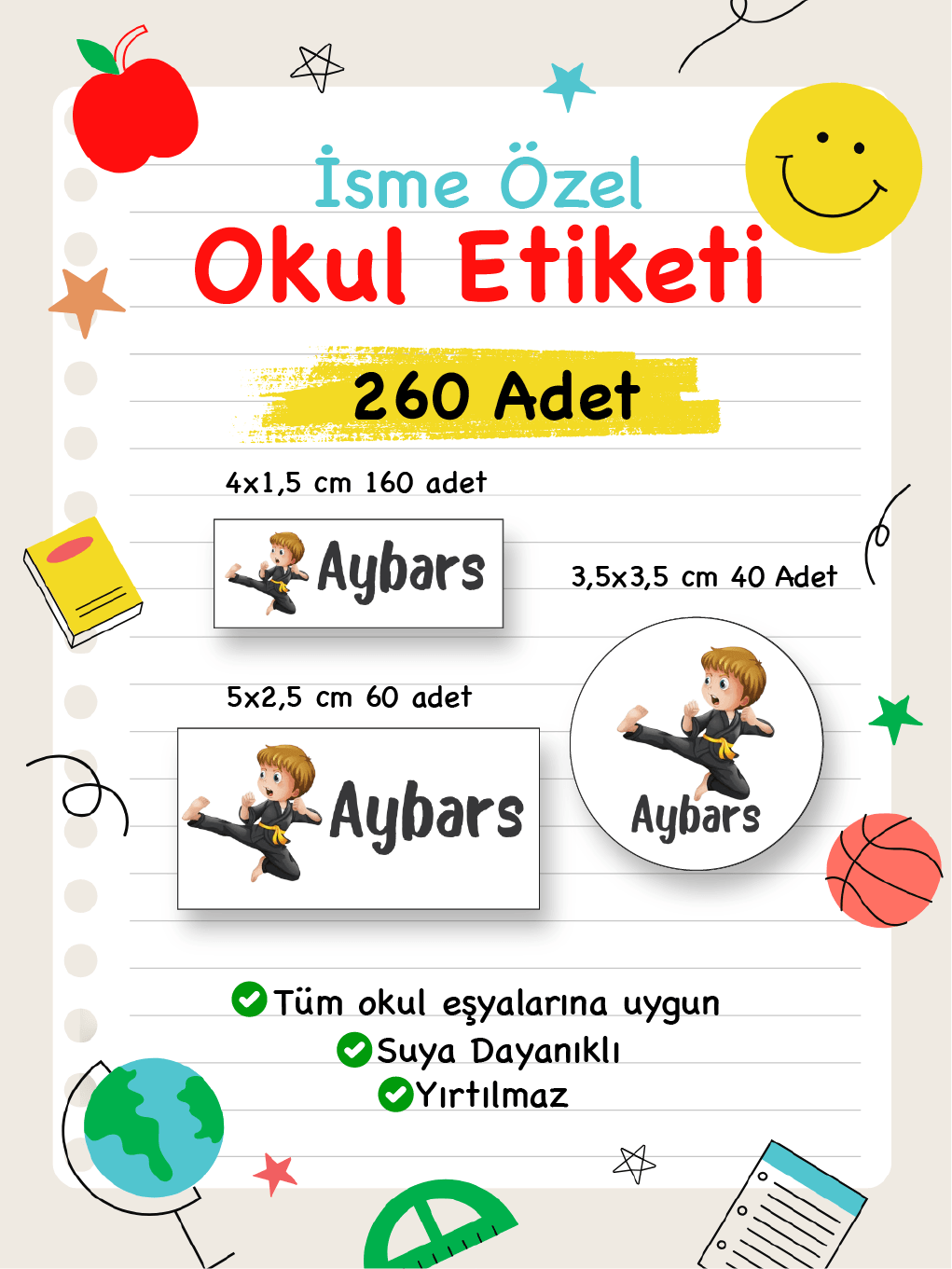 İsme Özel Okul Etiketi-11