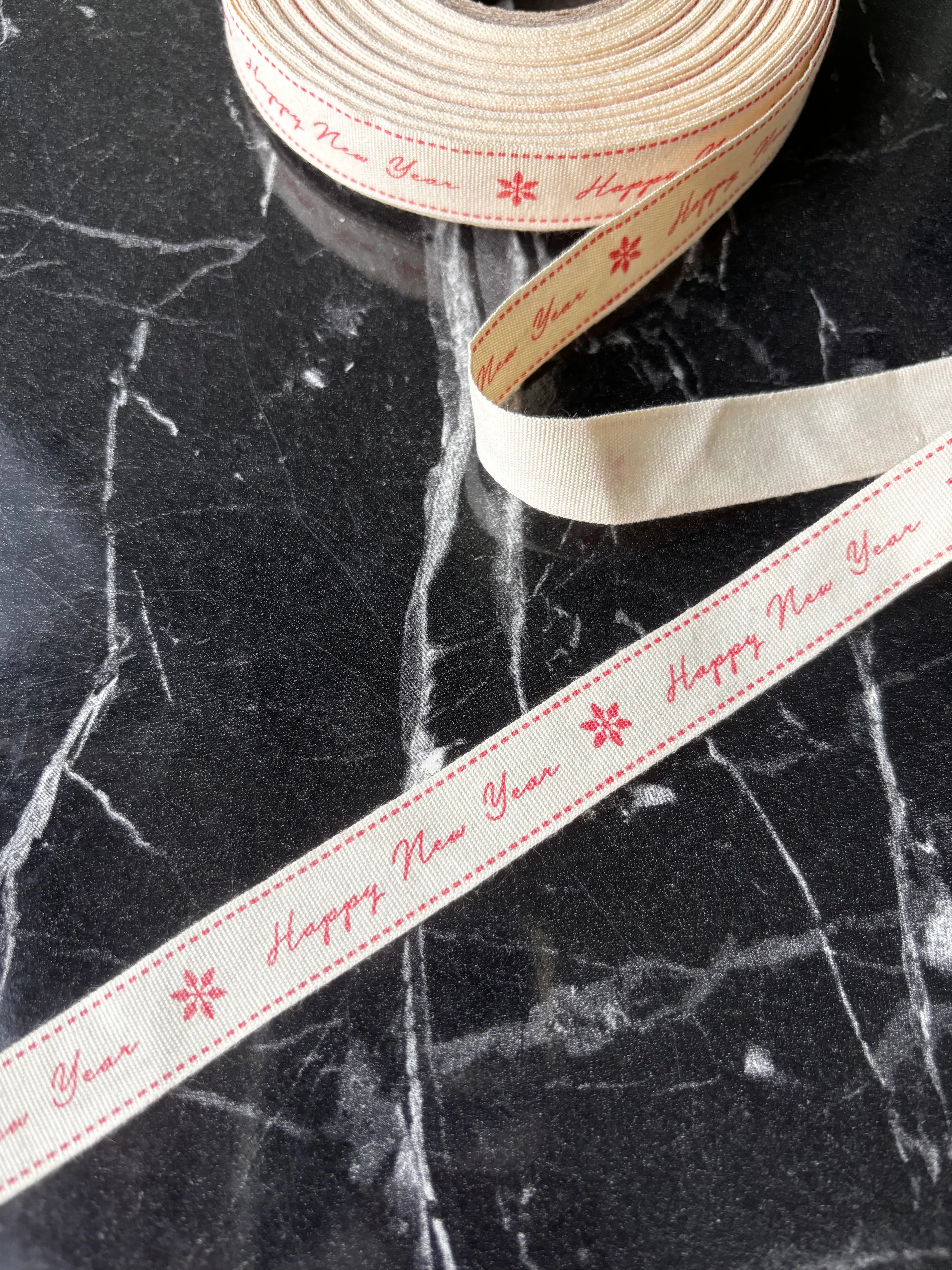 Desenli pamuk şerit 1 metre/1,5 cm kurdele