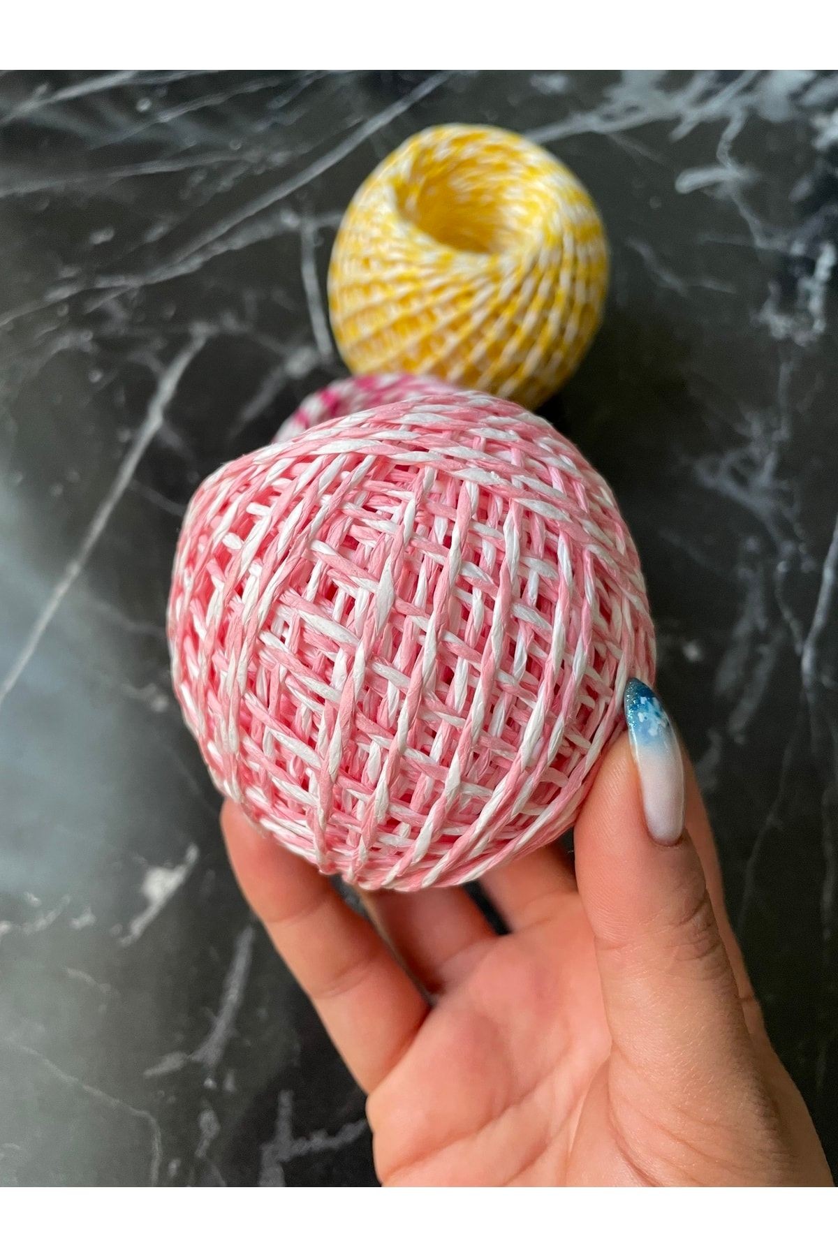 Paketleme Etiket Ipi 50 Metre Açık Pembe Kağıt Ip Hediye Paketi Ipi
