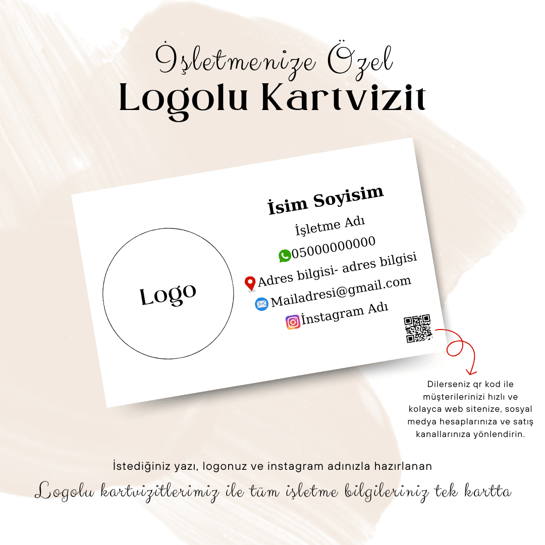 Logolu Kartvizit-100 Adet