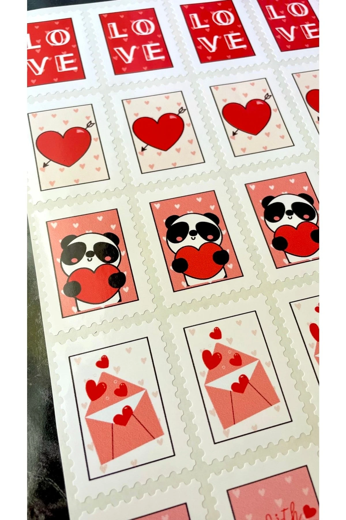 Sevgililer Günü Serisi 35 Adet 5x4 Cm Pul Kesim Sticker Karışık Model