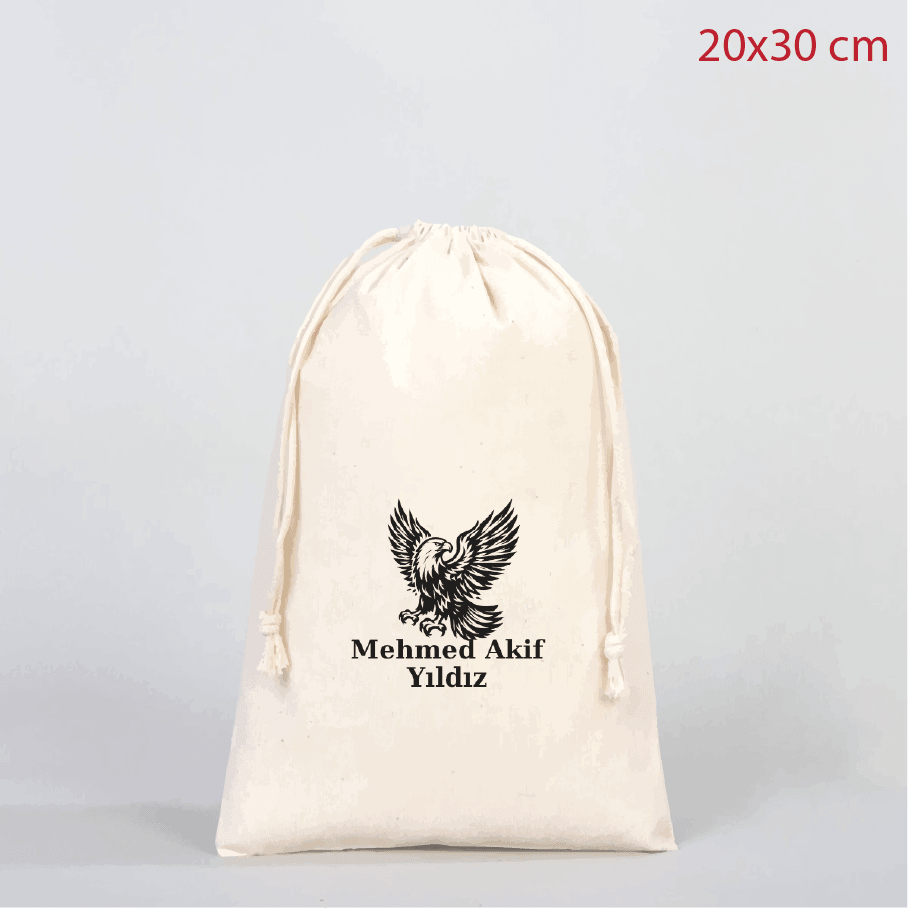 İsme Özel Çok Amaçlı Bez Kese 20x30 cm-1 Adet 
