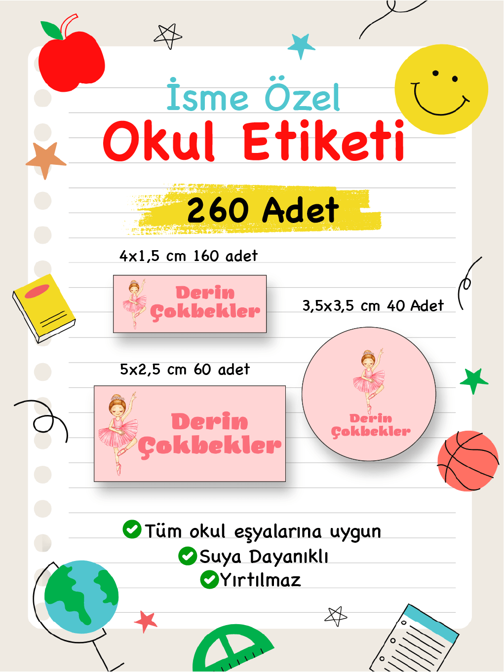 İsme Özel Okul Etiketi-21