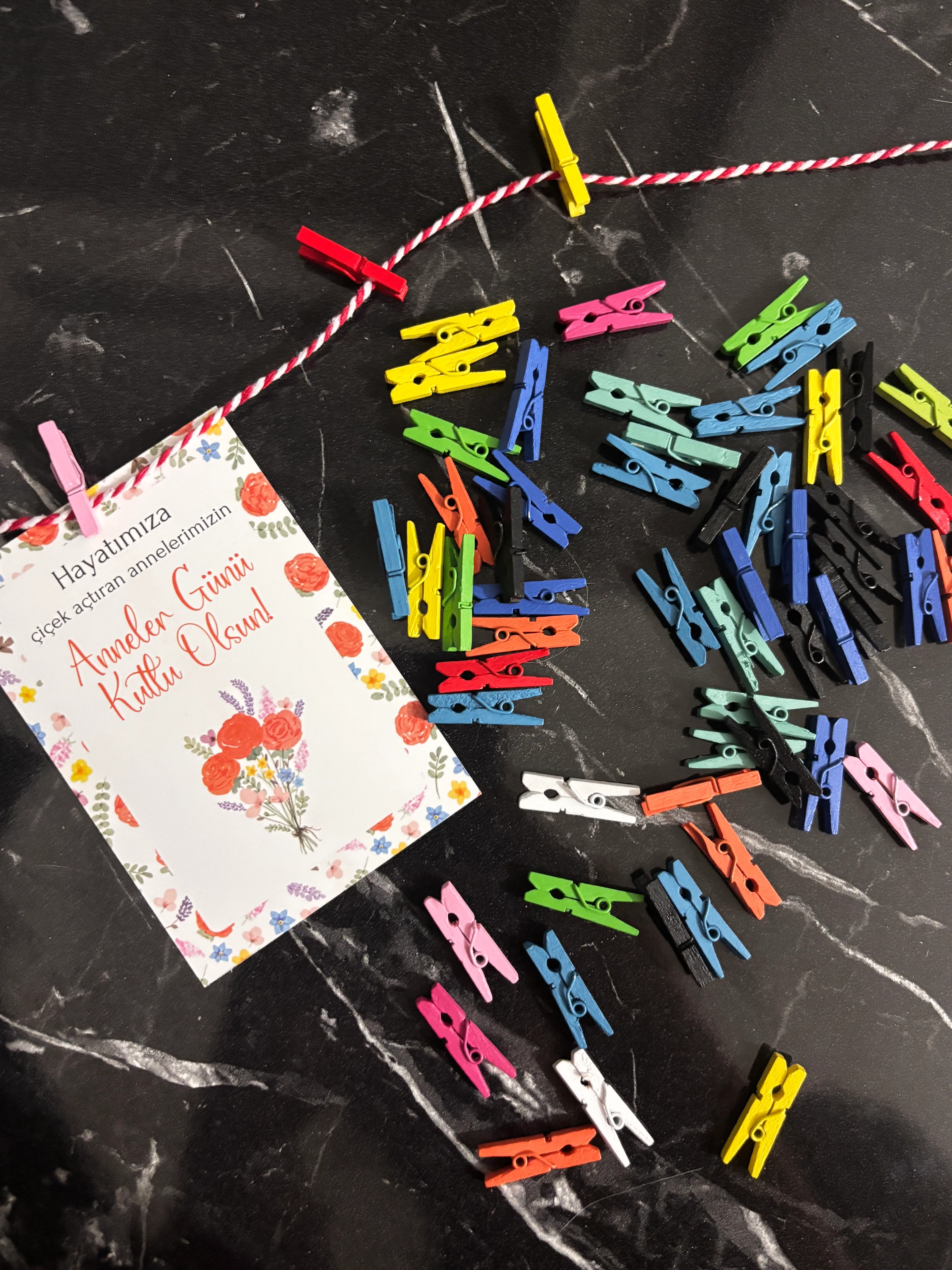 Renkli mini mandal 10 adet karışık renk 2.5 cm dekoratif mandak 