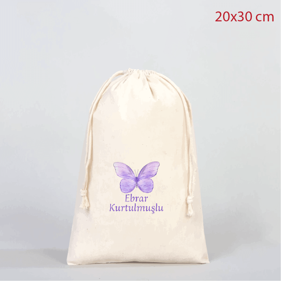 İsme Özel Çok Amaçlı Bez Kese 20x30 cm-1 Adet 