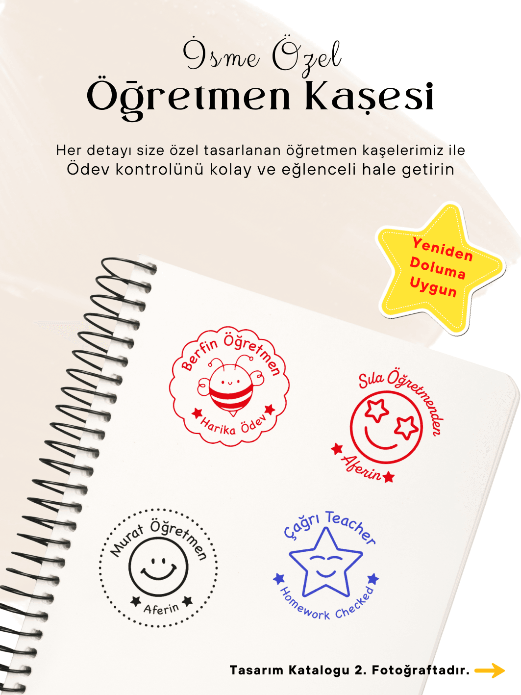 İsme Özel Öğretmen Kaşesi 