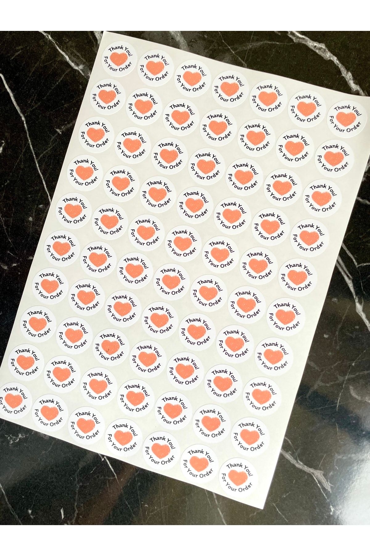 Opak Sticker Thank You For Your Order 3 Cm 70 Adet