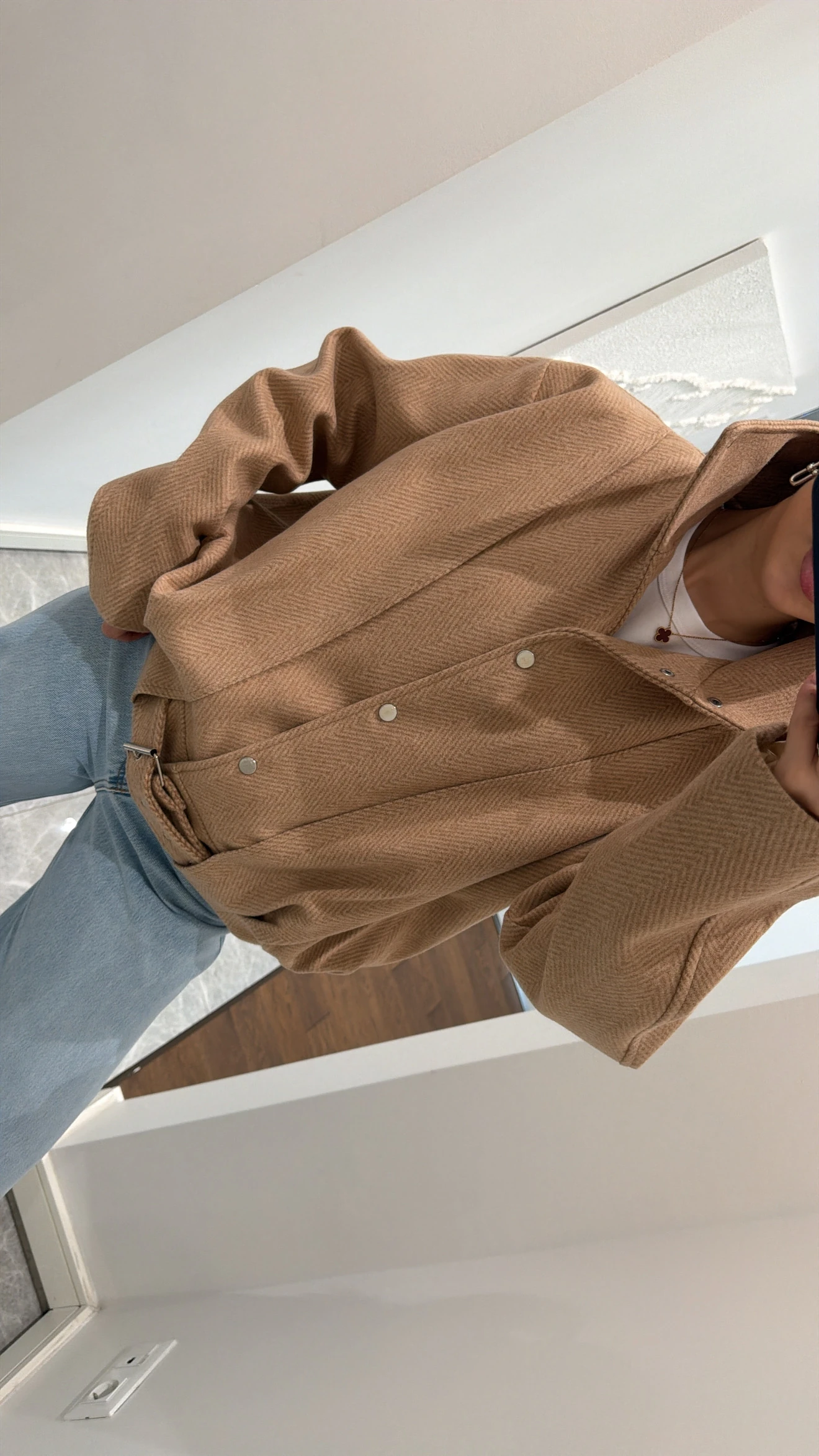 BALIKSIRTI DESEN KAŞE CEKET 