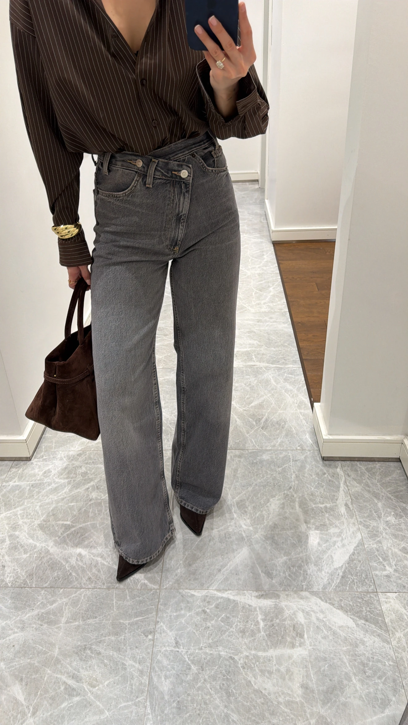 ÇAPRAZ ÇİFT DÜĞMELİ DENİM JEAN