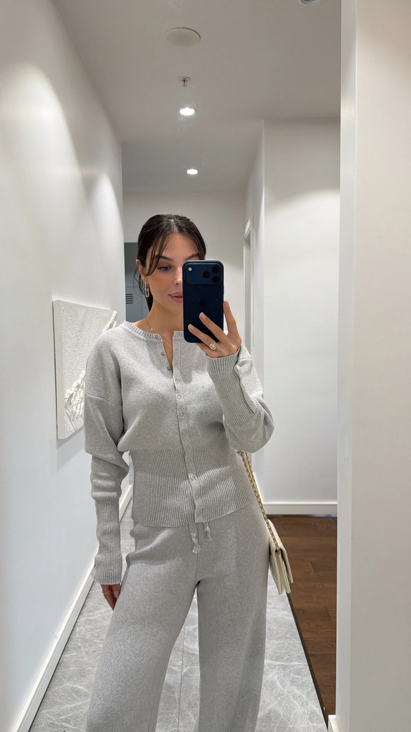 BEL DETAYLI İKİLİ TRİKO TAKIM