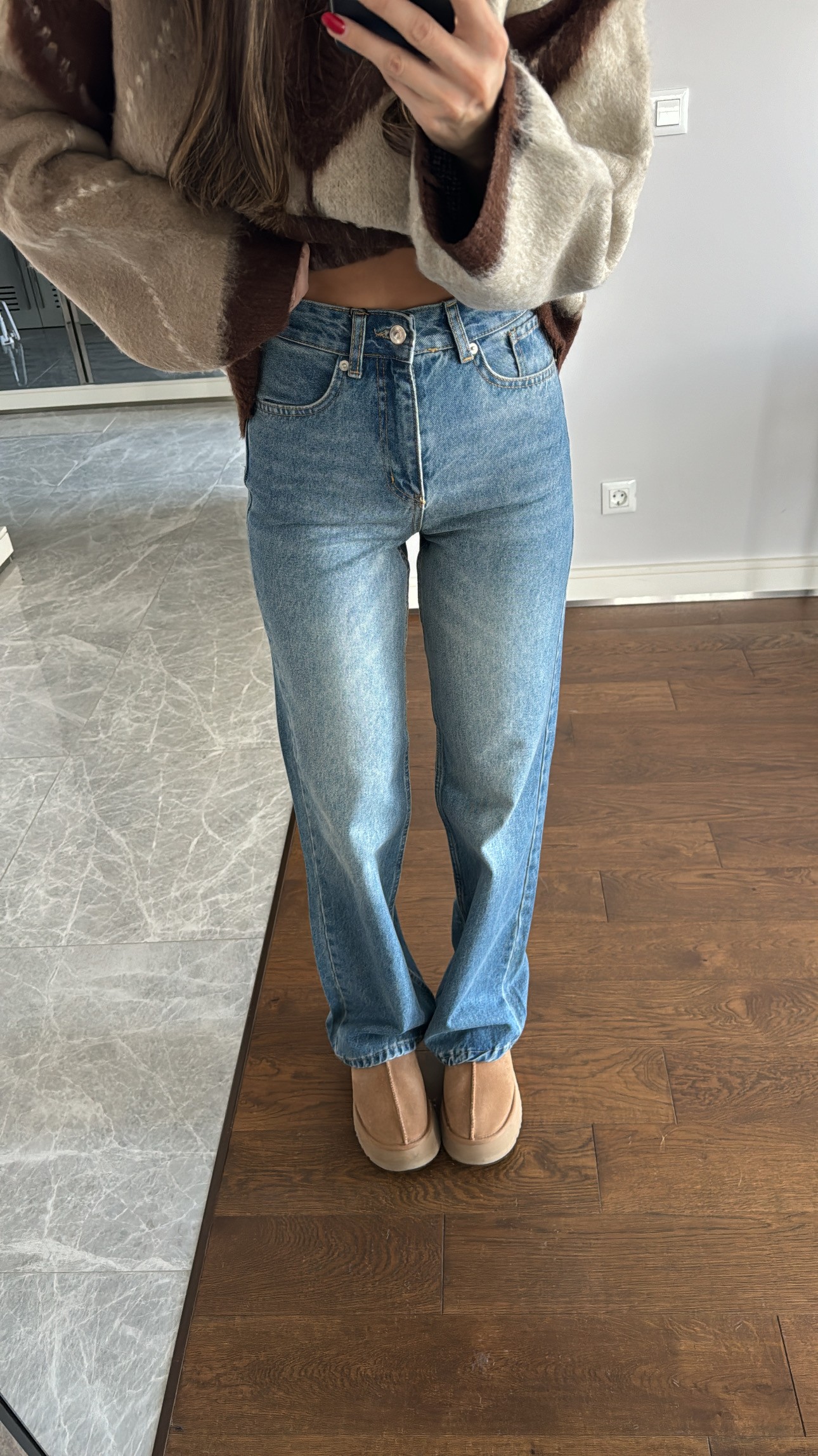 Straight Yüksek Bel Jean