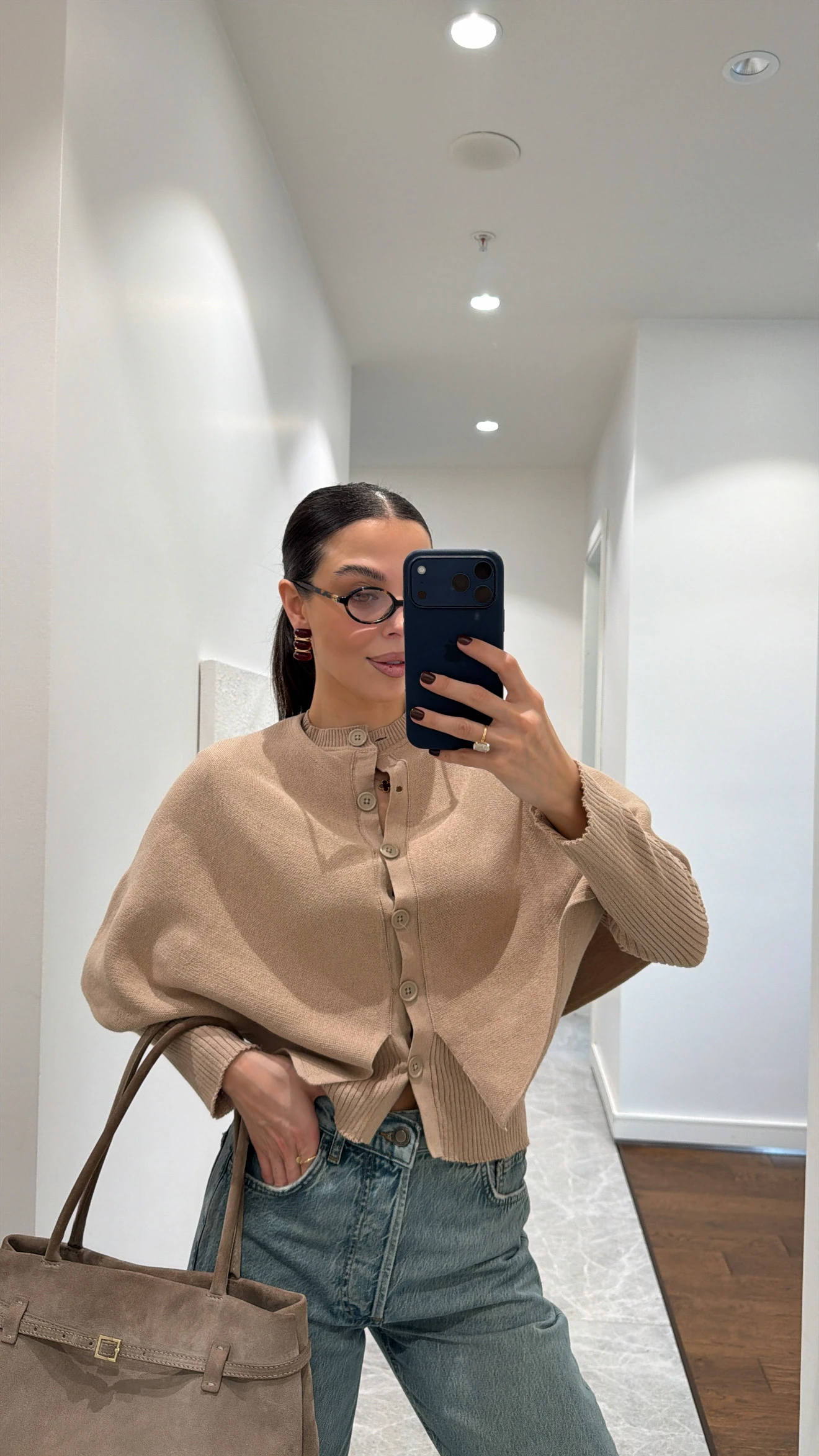 YARASA KOL TRİKO HIRKA - Beige