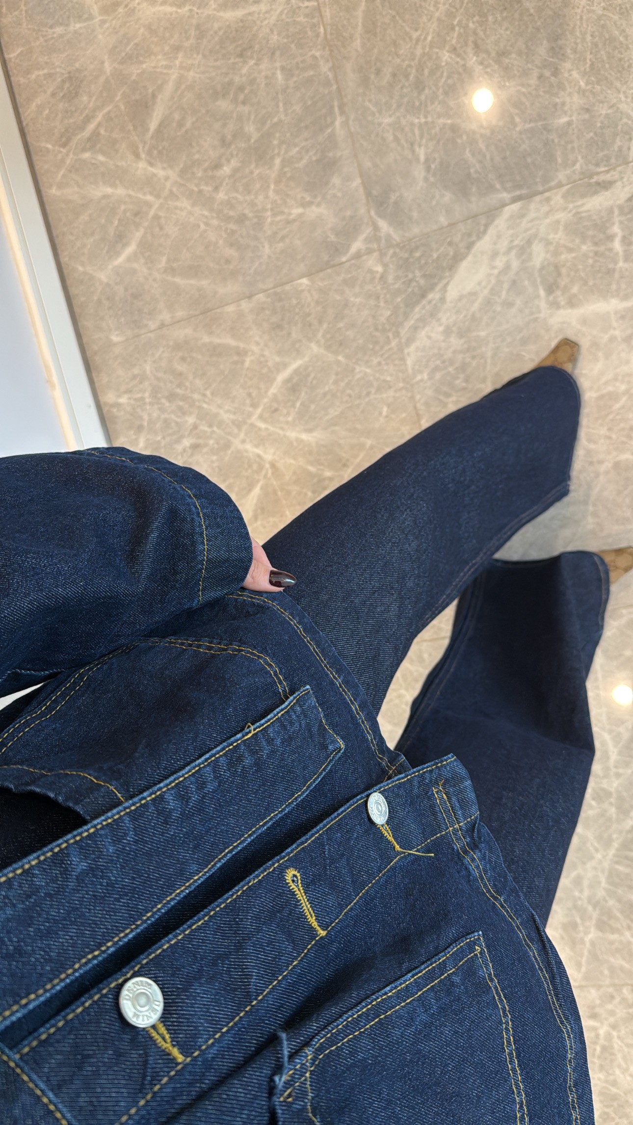 Beli Kuşaklı Denim Ceket