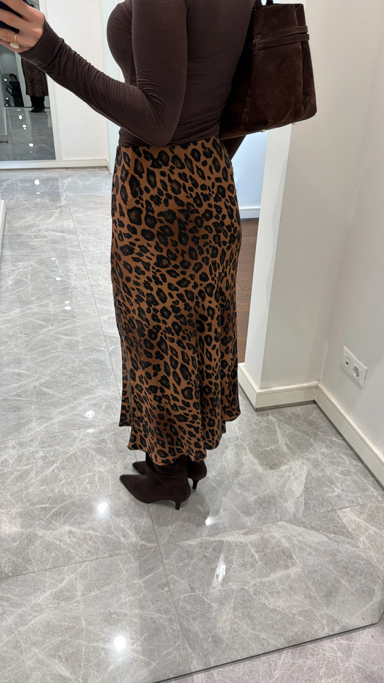 LEOPAR DESEN SATEN ETEK