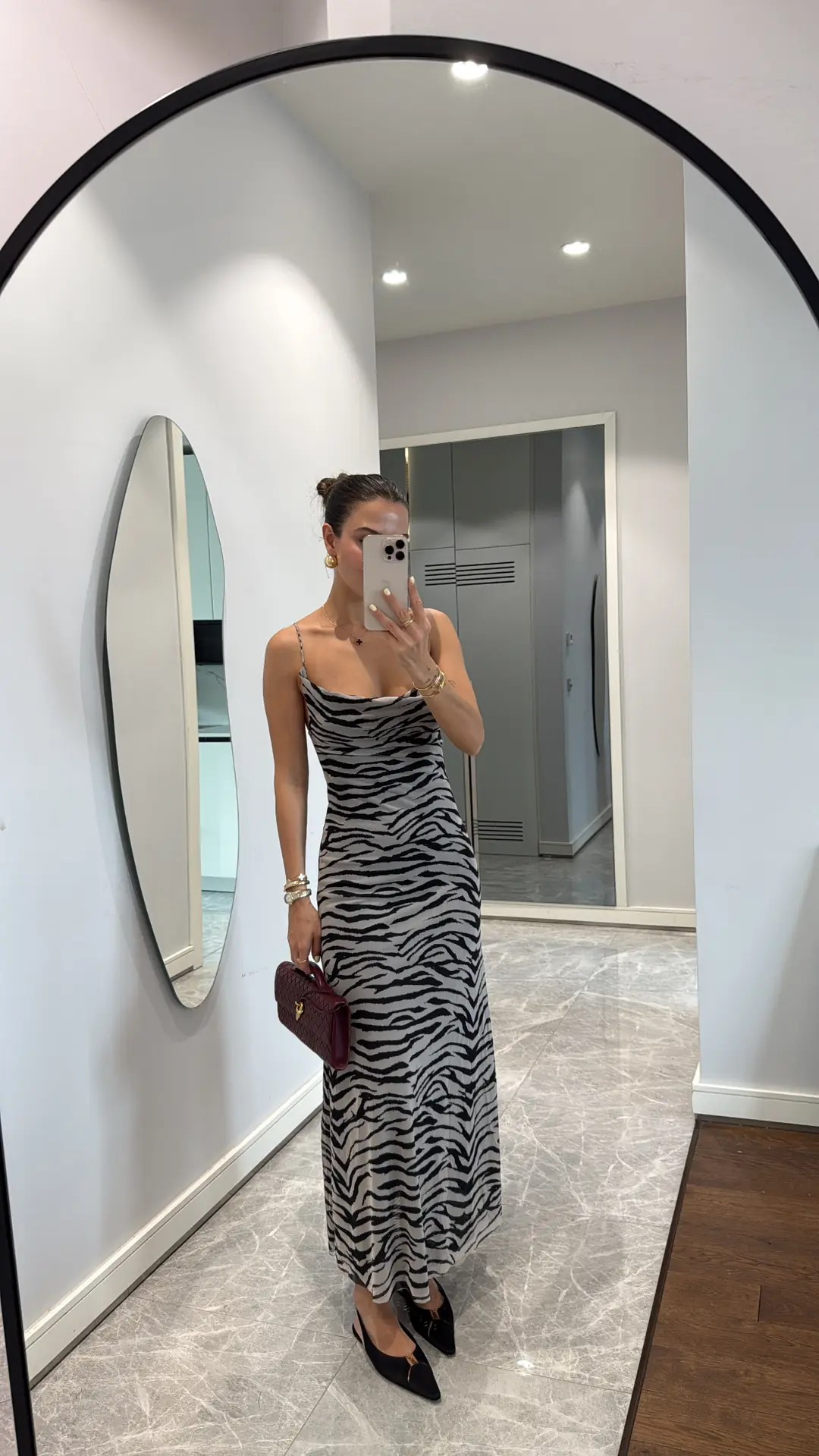 Zebra Desen Ceketli Elbise Takımı