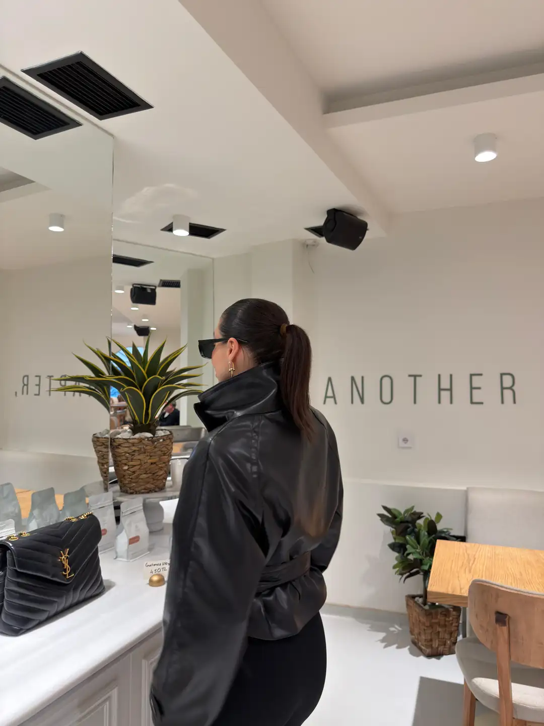 HIGH-COLLAR BELTED LEATHER JACKET