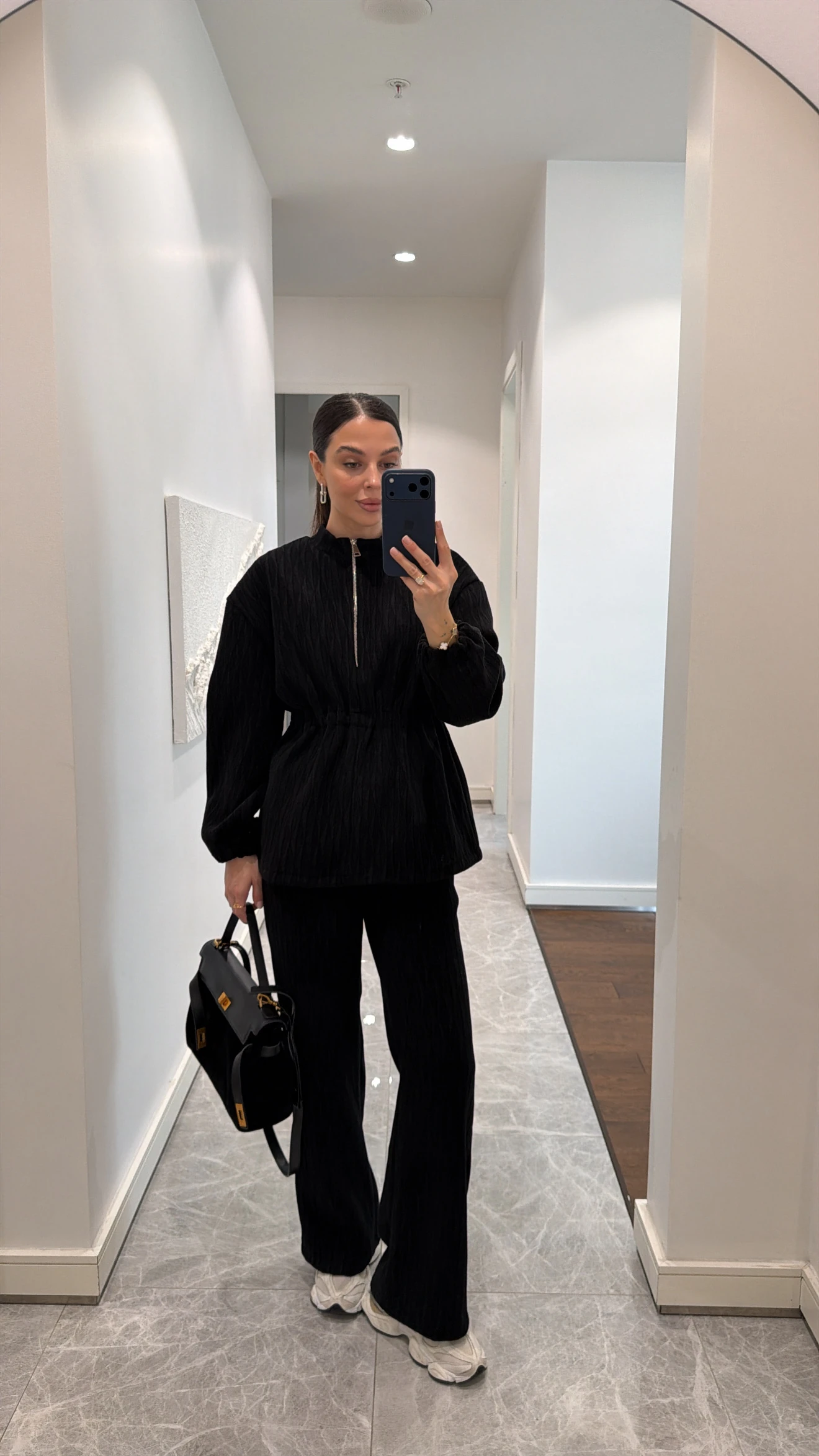 İÇİ ŞARDONLU İKİLİ TAKIM  - SİYAH