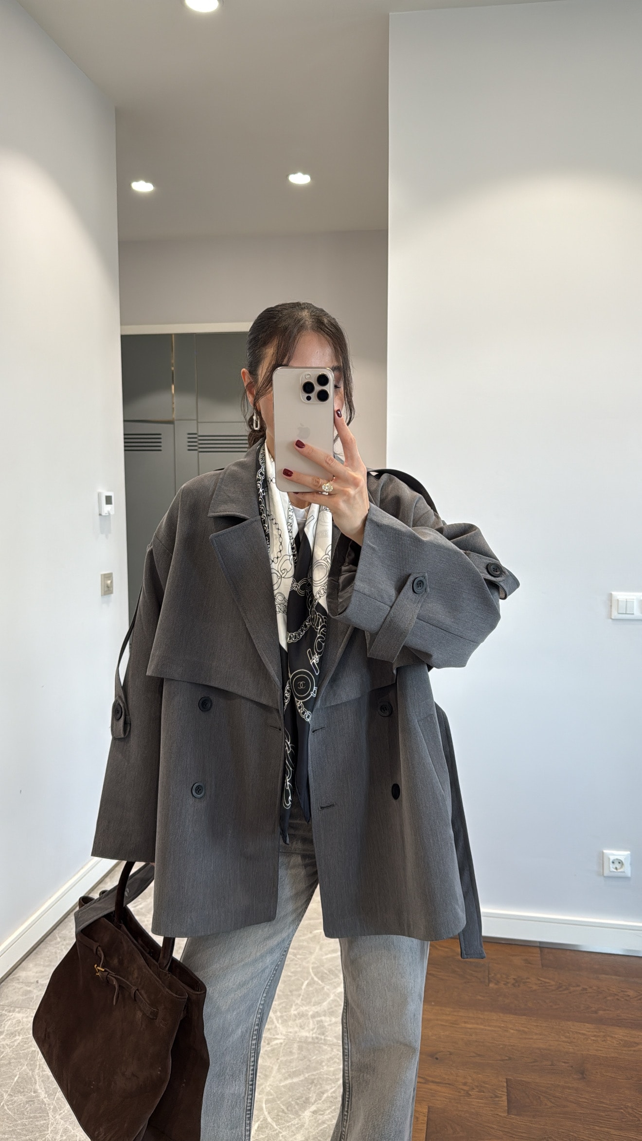 OVERSİZE DÜŞÜK OMUZ TRENÇKOT