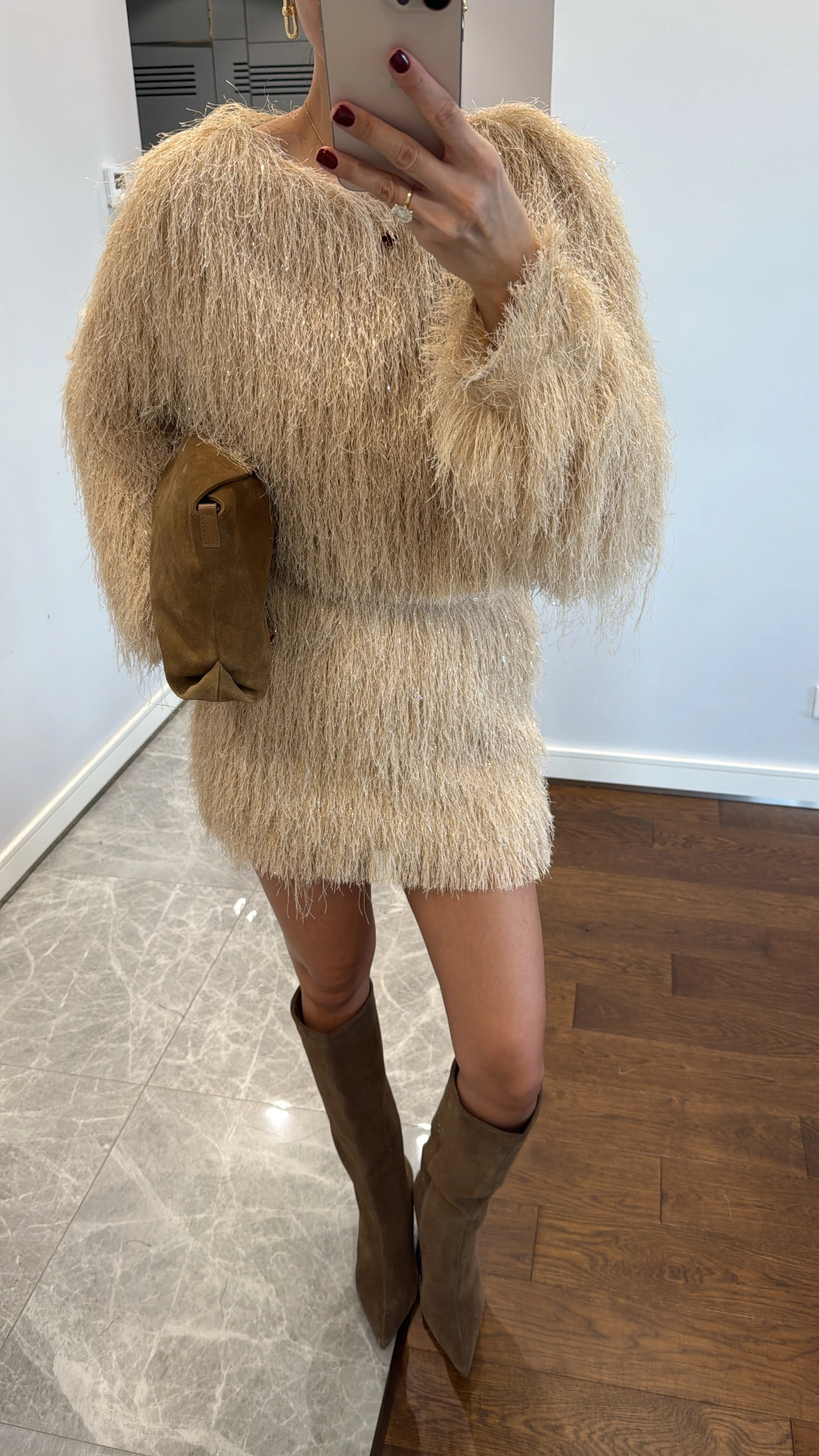 SAÇAKLI BLUZ ETEK TAKIM