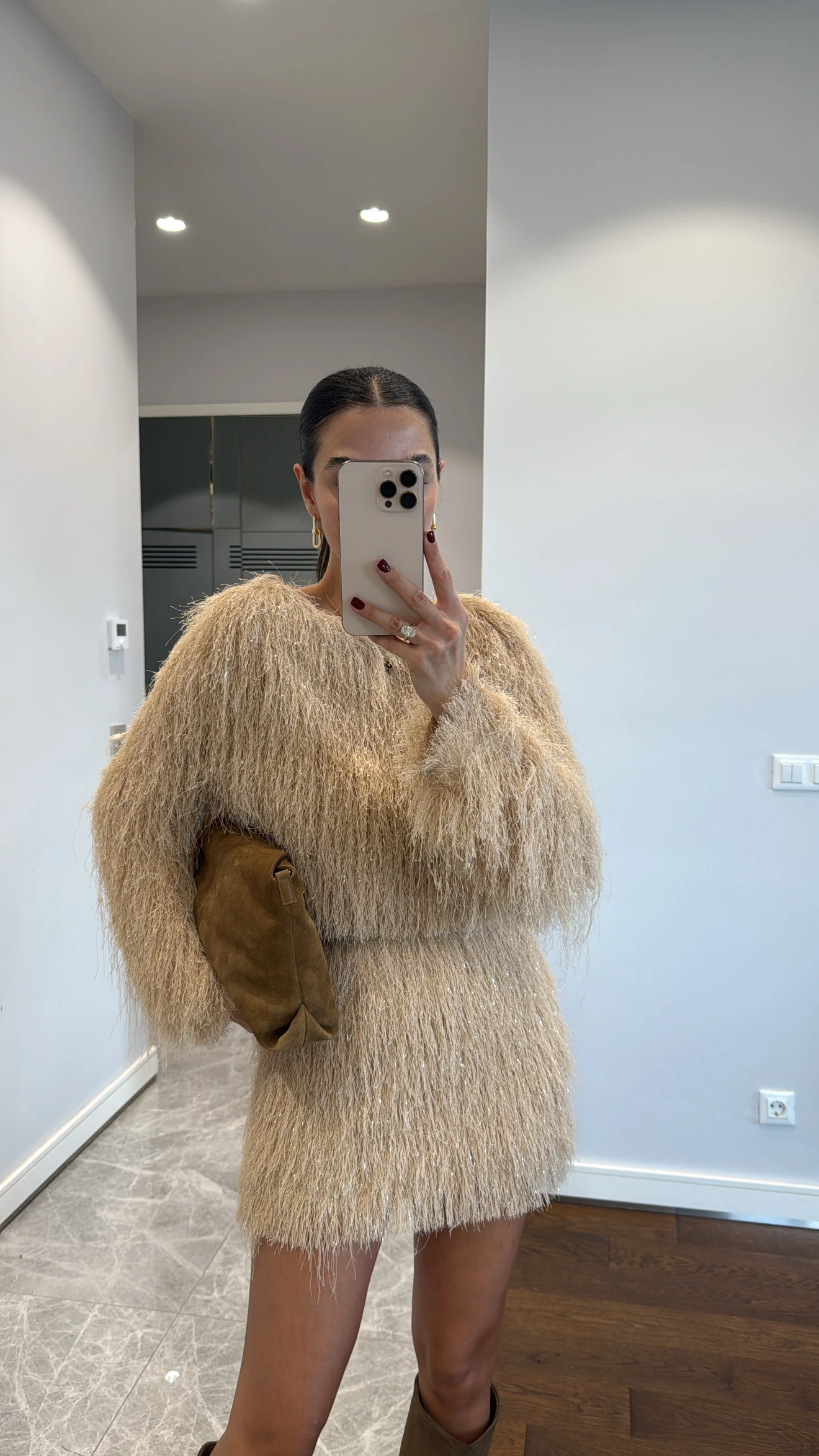 SAÇAKLI BLUZ ETEK TAKIM