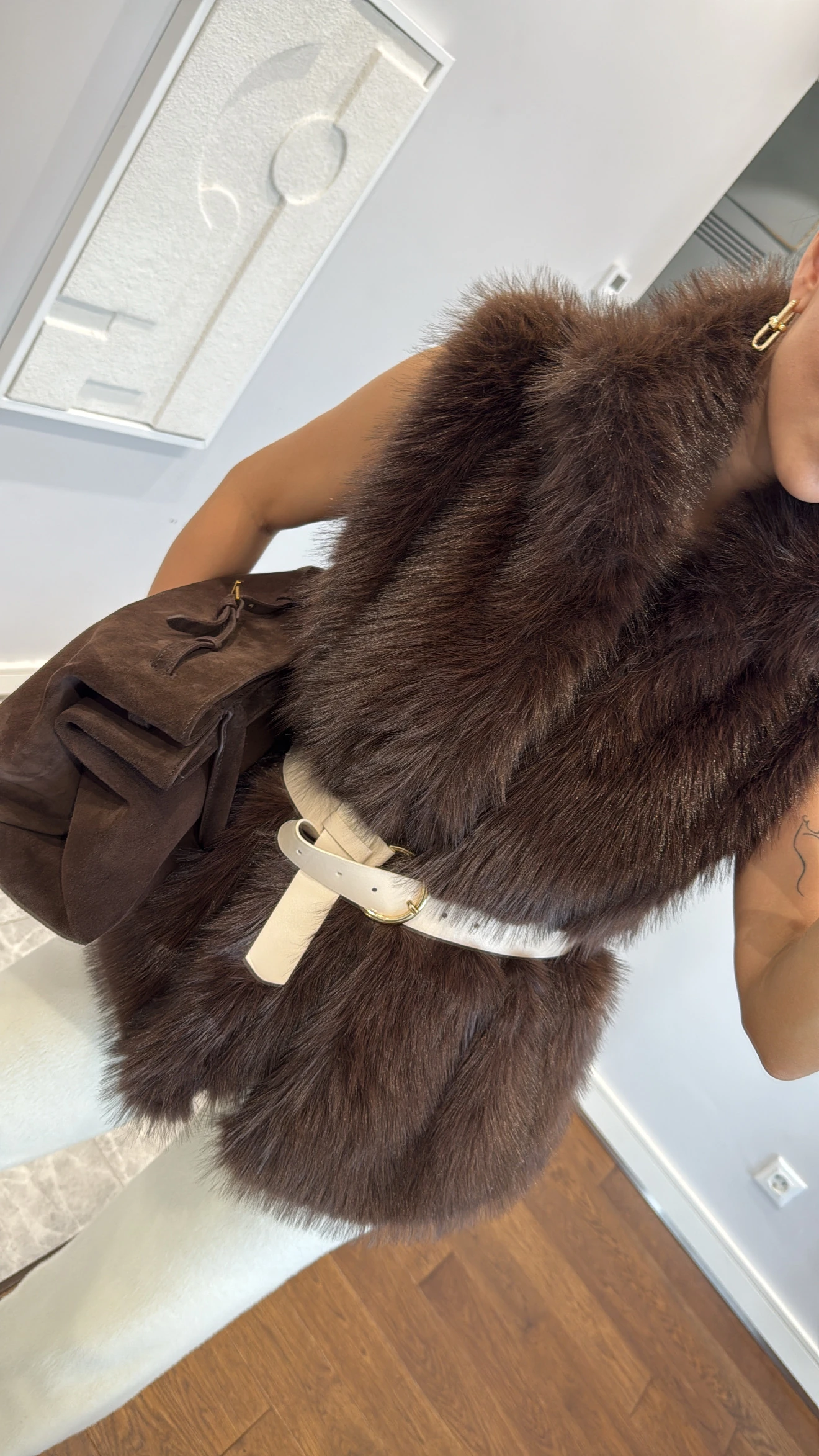 KEMERLİ KÜRK YELEK