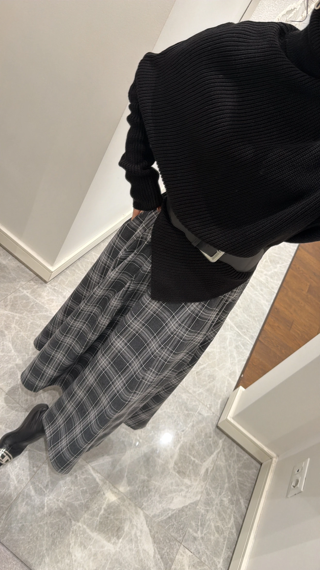 EKOSE DESENLİ MİDİ ETEK