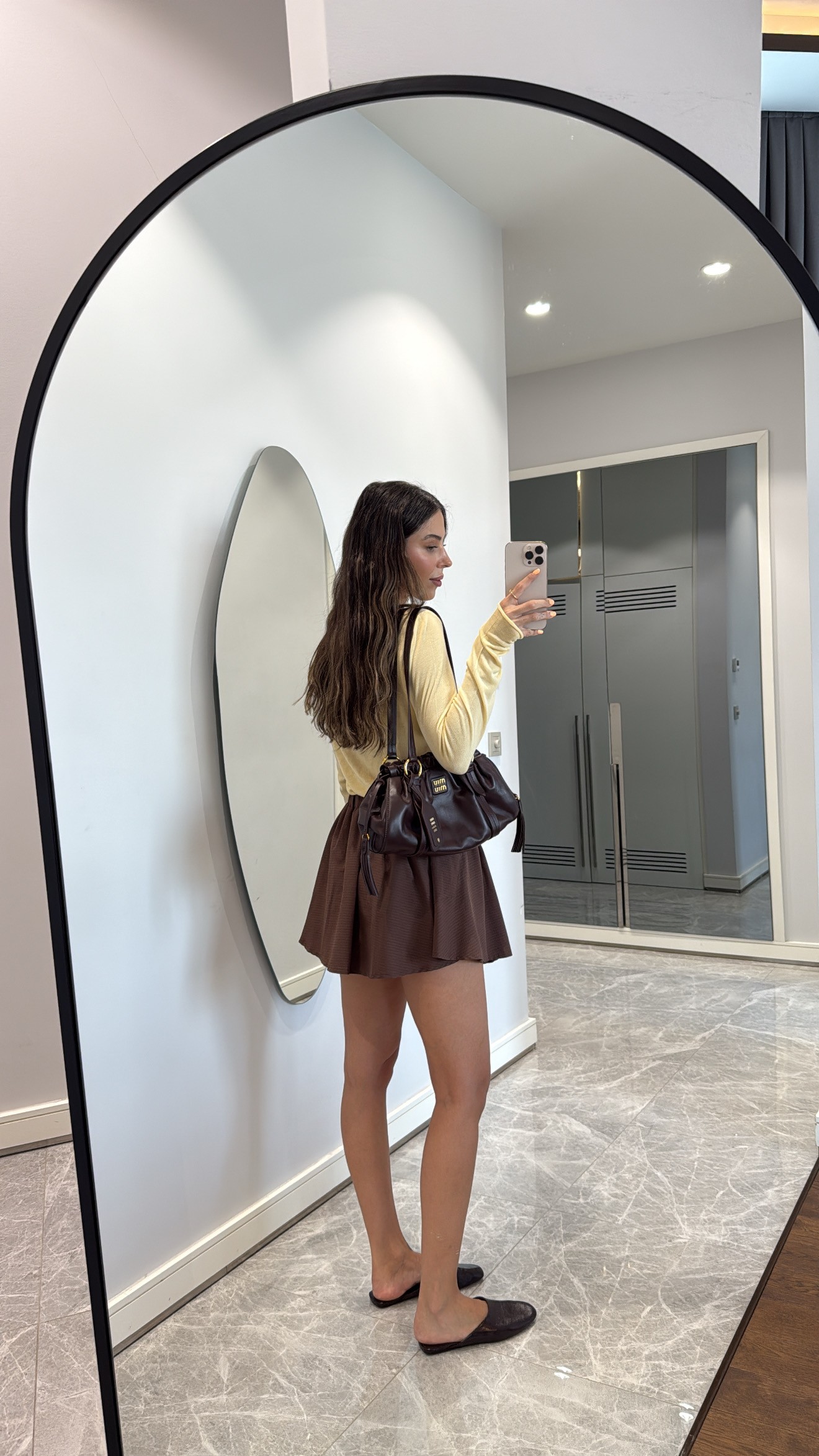 KUŞAK DETAYLI ŞORT ETEK