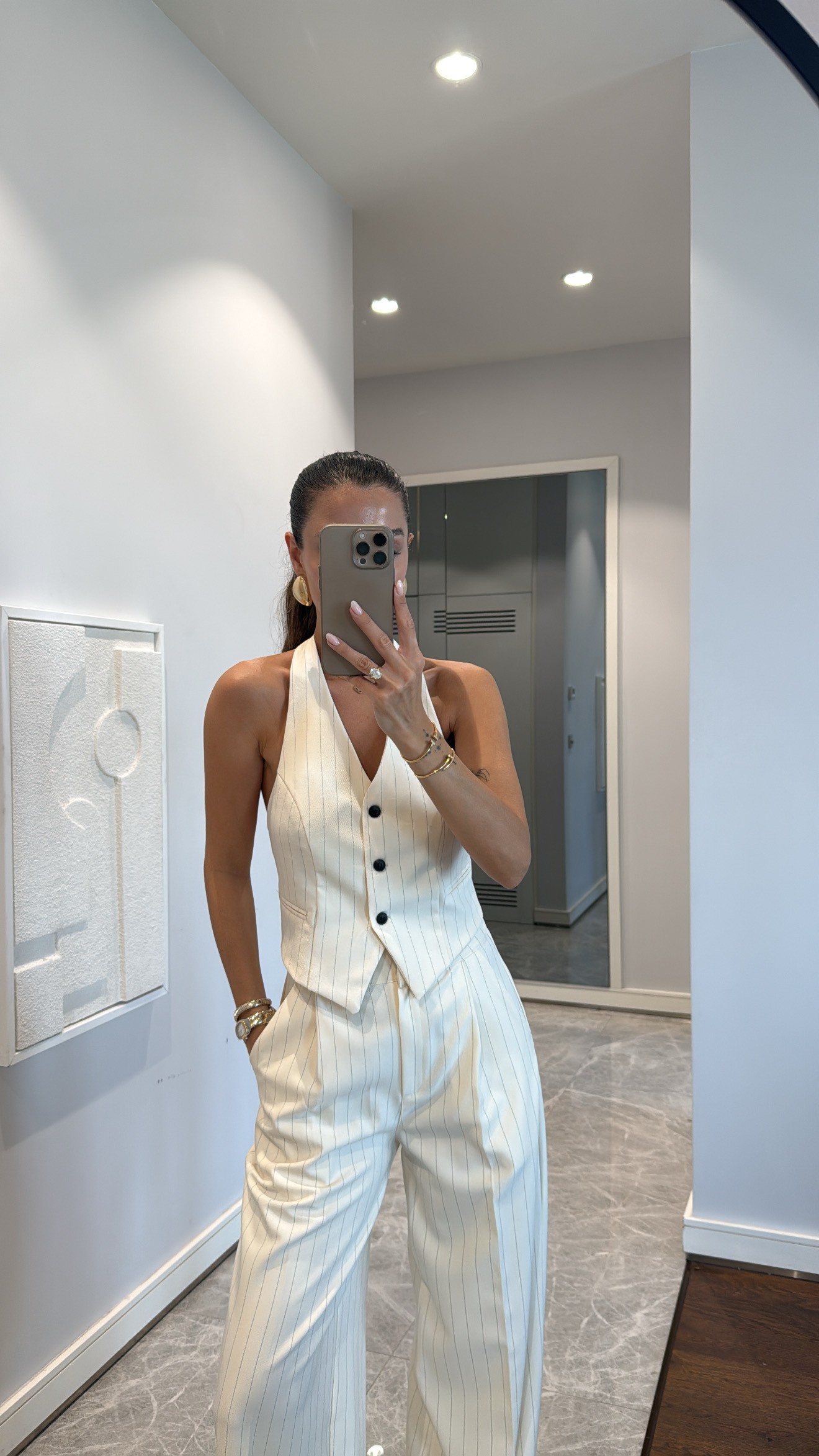 MODERN FİT ÇİZGİLİ PANTOLON YELEK TAKIM