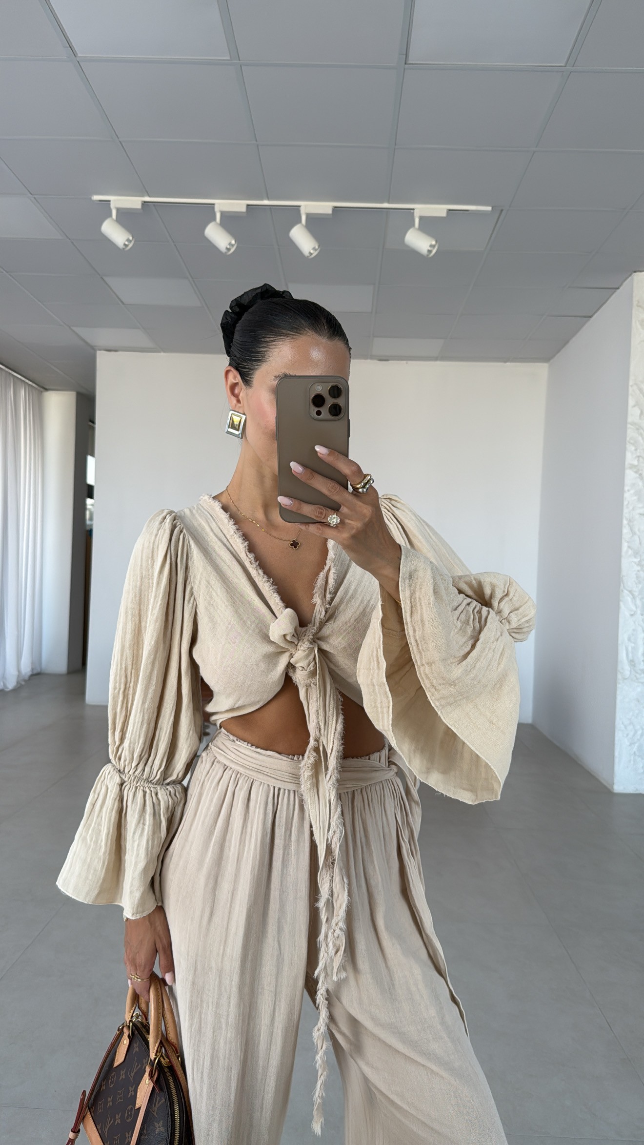 BAĞLAMALI BLUZ PANTOLON TAKIM