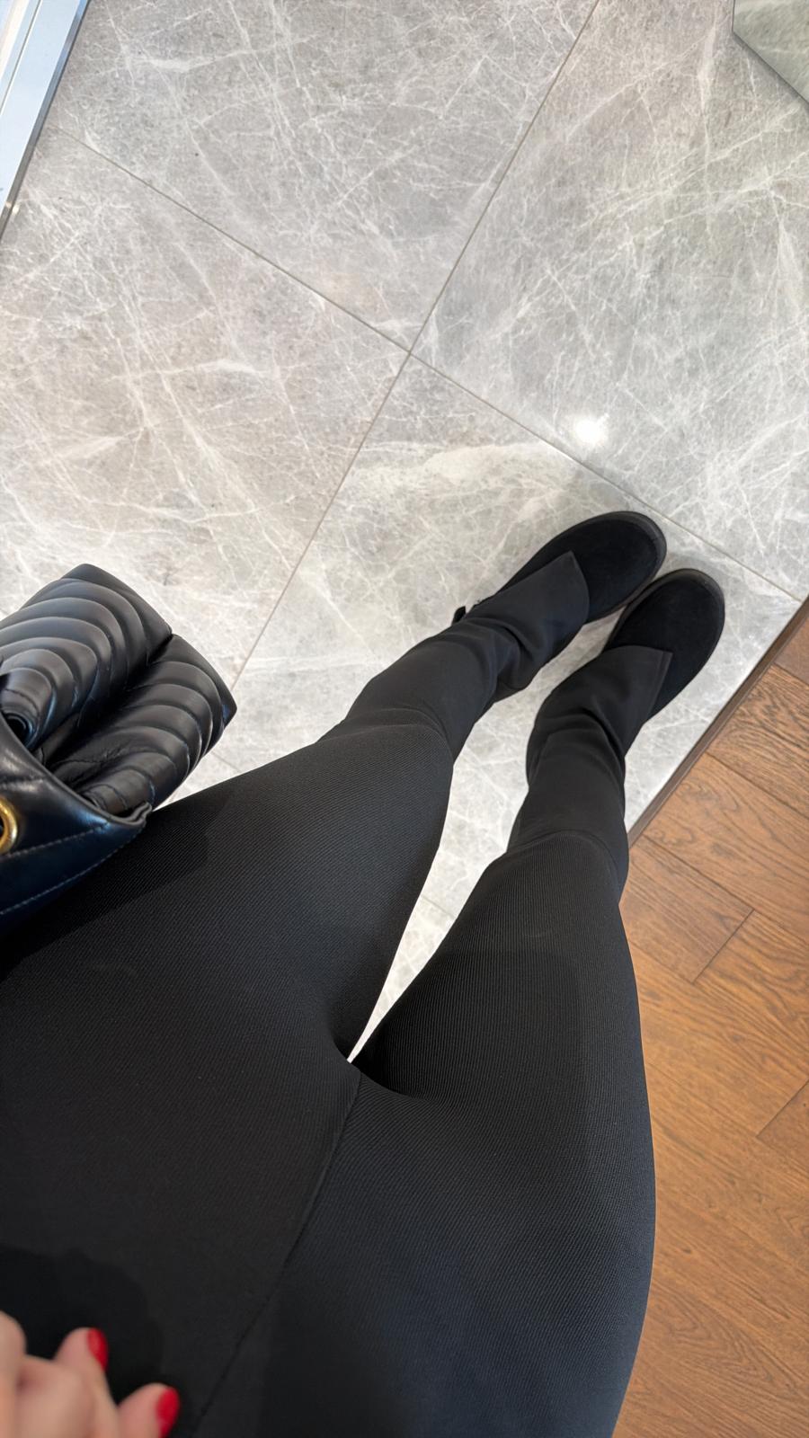 YÜKSEK BEL YIRTMAÇLI TAYT