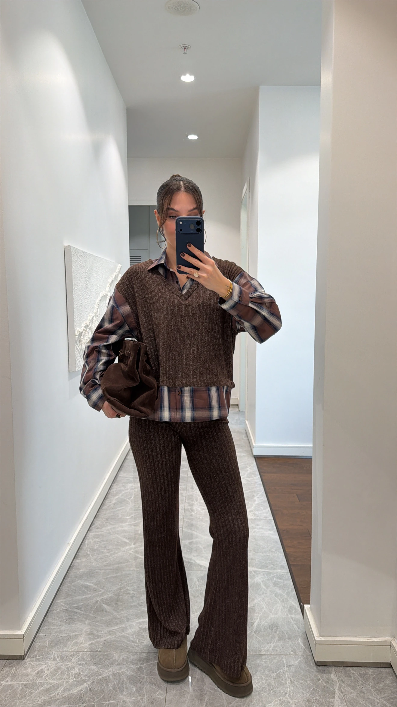 GÖMLEK DETAYLI TRİKO PANTOLON TAKIM 