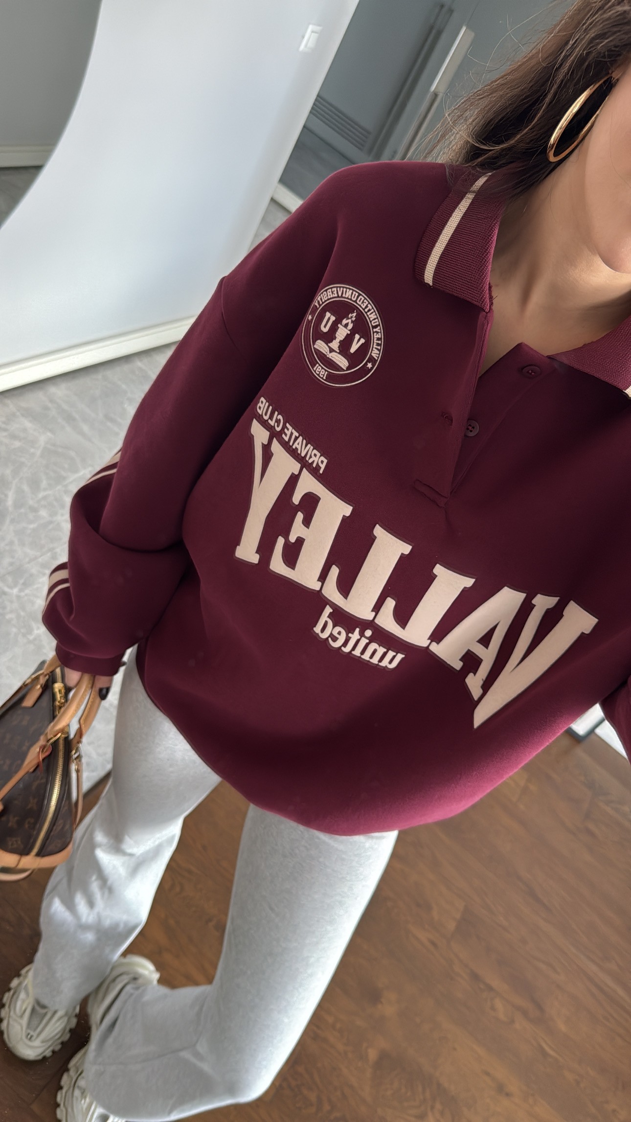 Marka Model Bordo Şardonlu Sweat