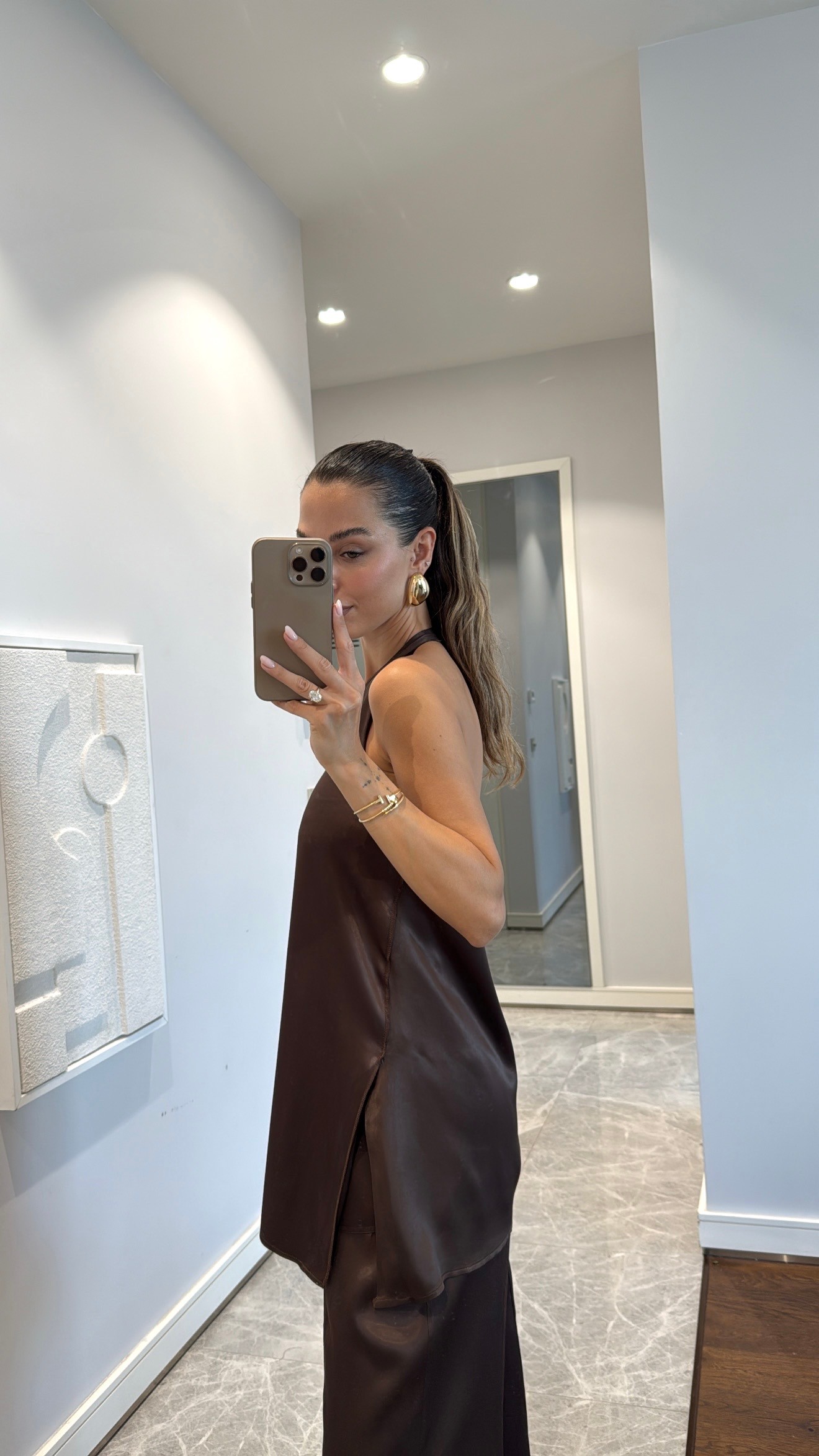 SATEN DOKULU SIRT DETAYLI PANTOLON TAKIM