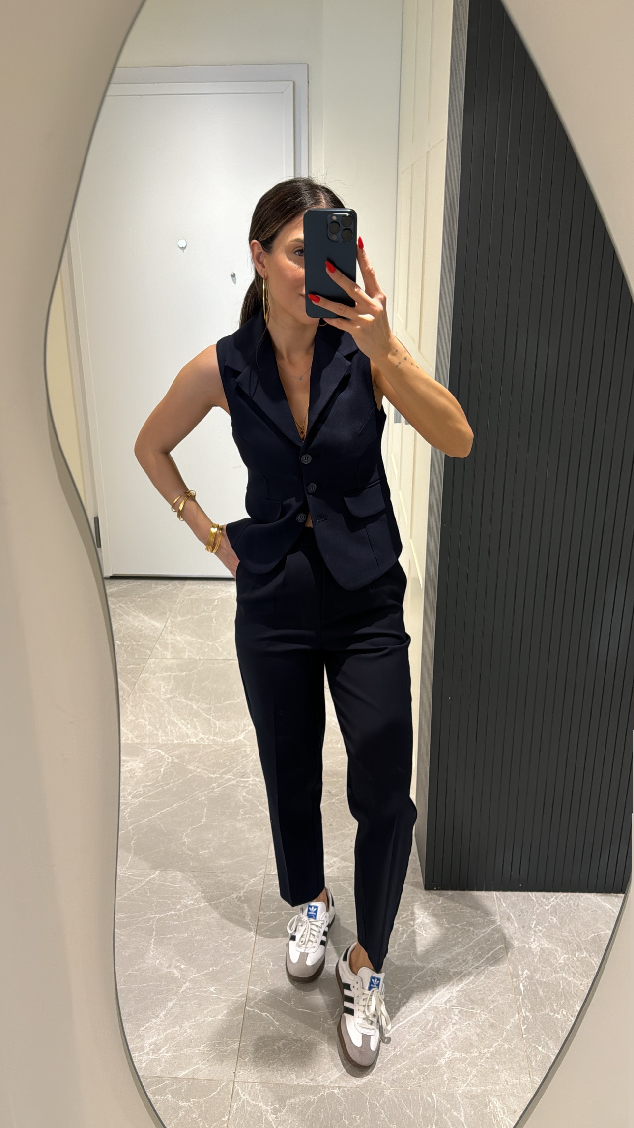 Lacivert astarlı premium yelek