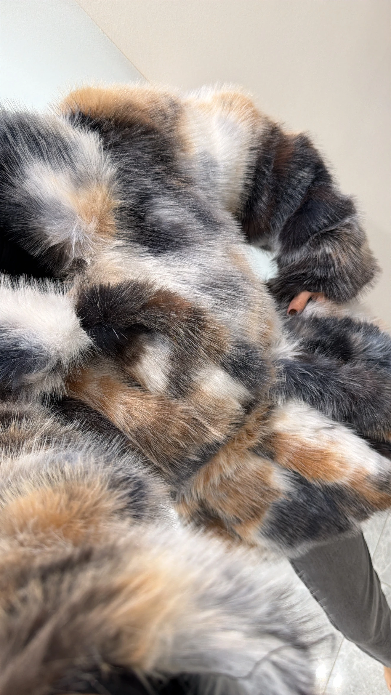 BATİK DESEN KUŞAKLI KÜRK 