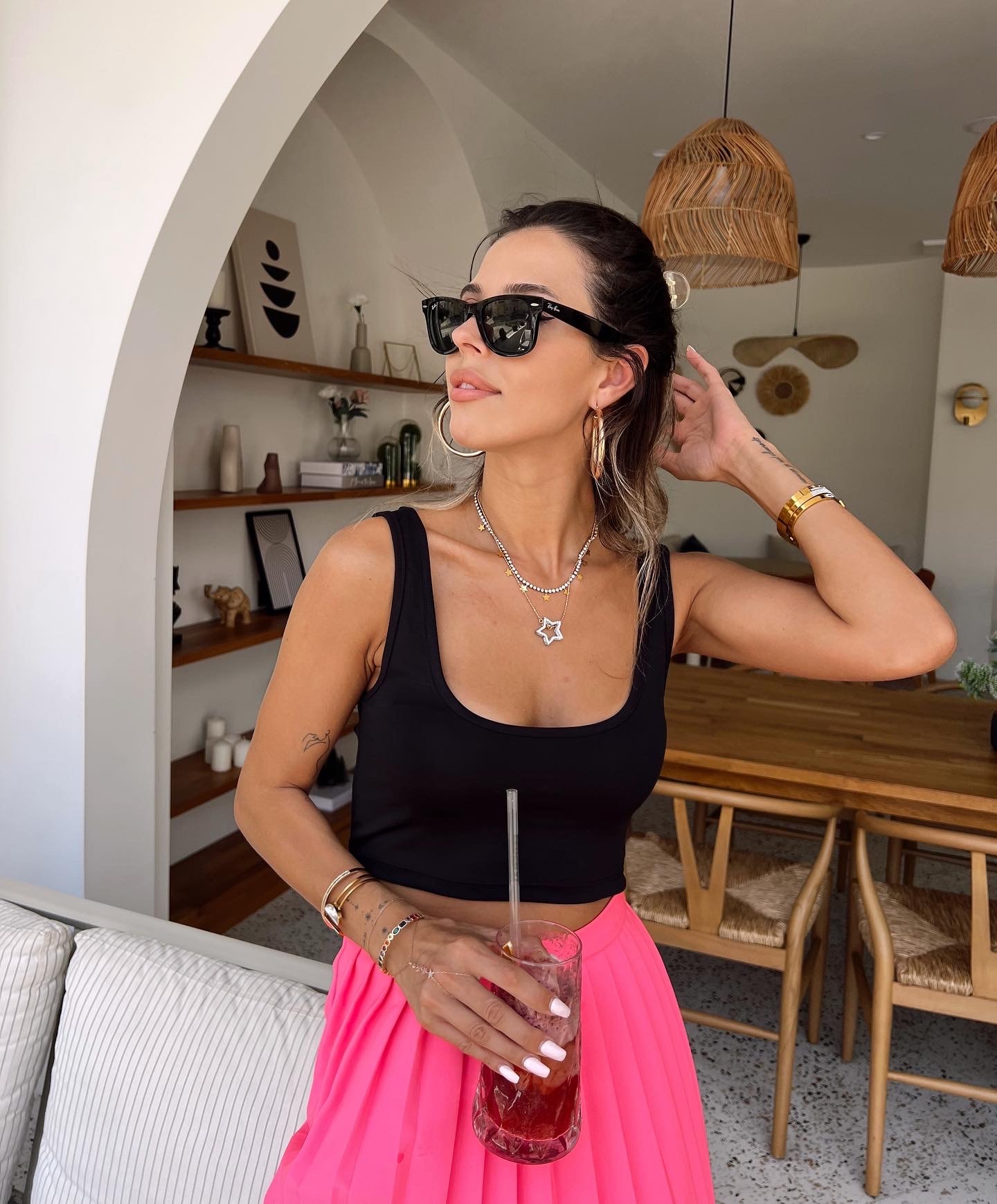 Siyah dalgıç kumaş bralet