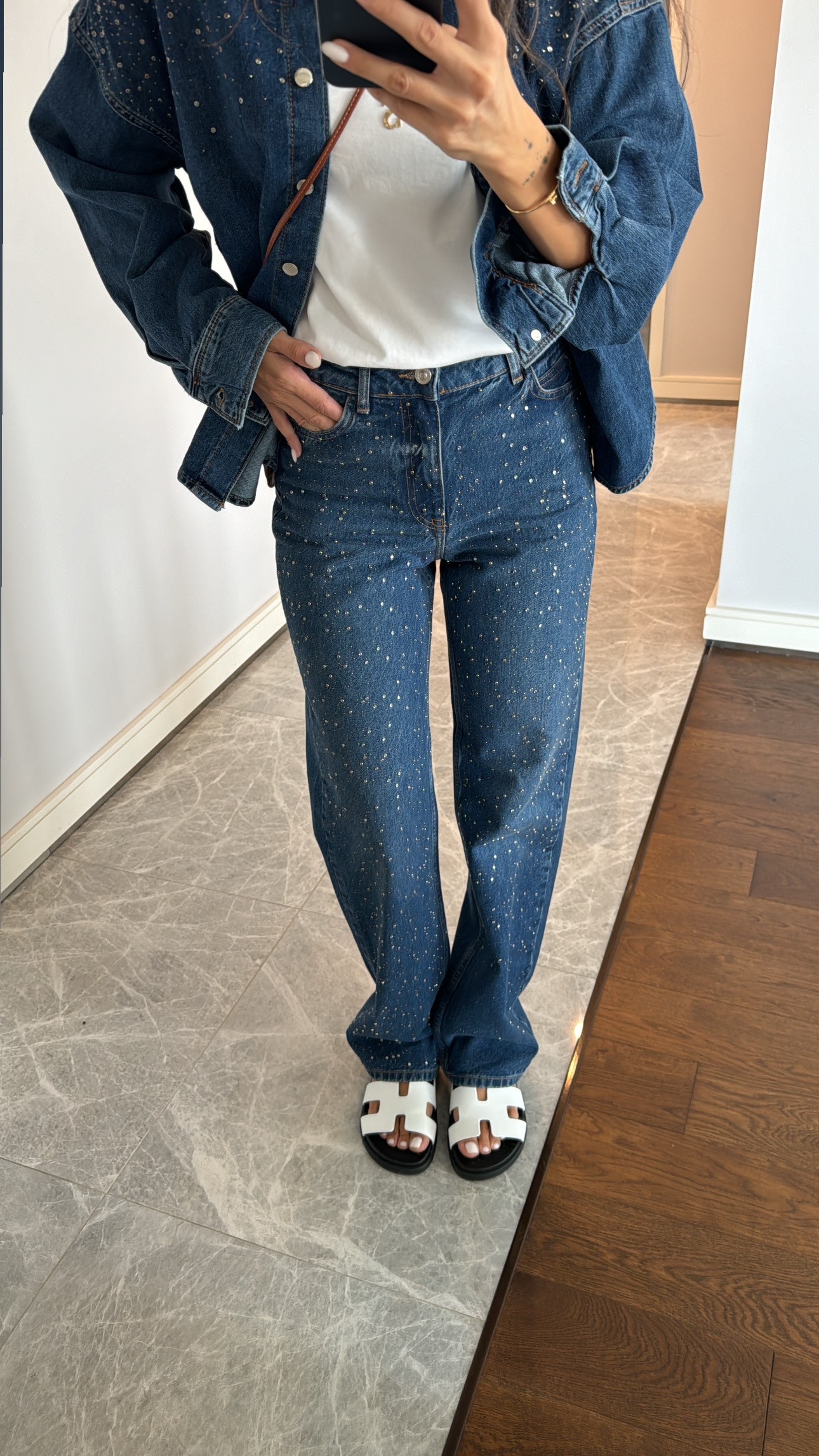 ZR Model Mavi Taş Detaylı Denim Jean 