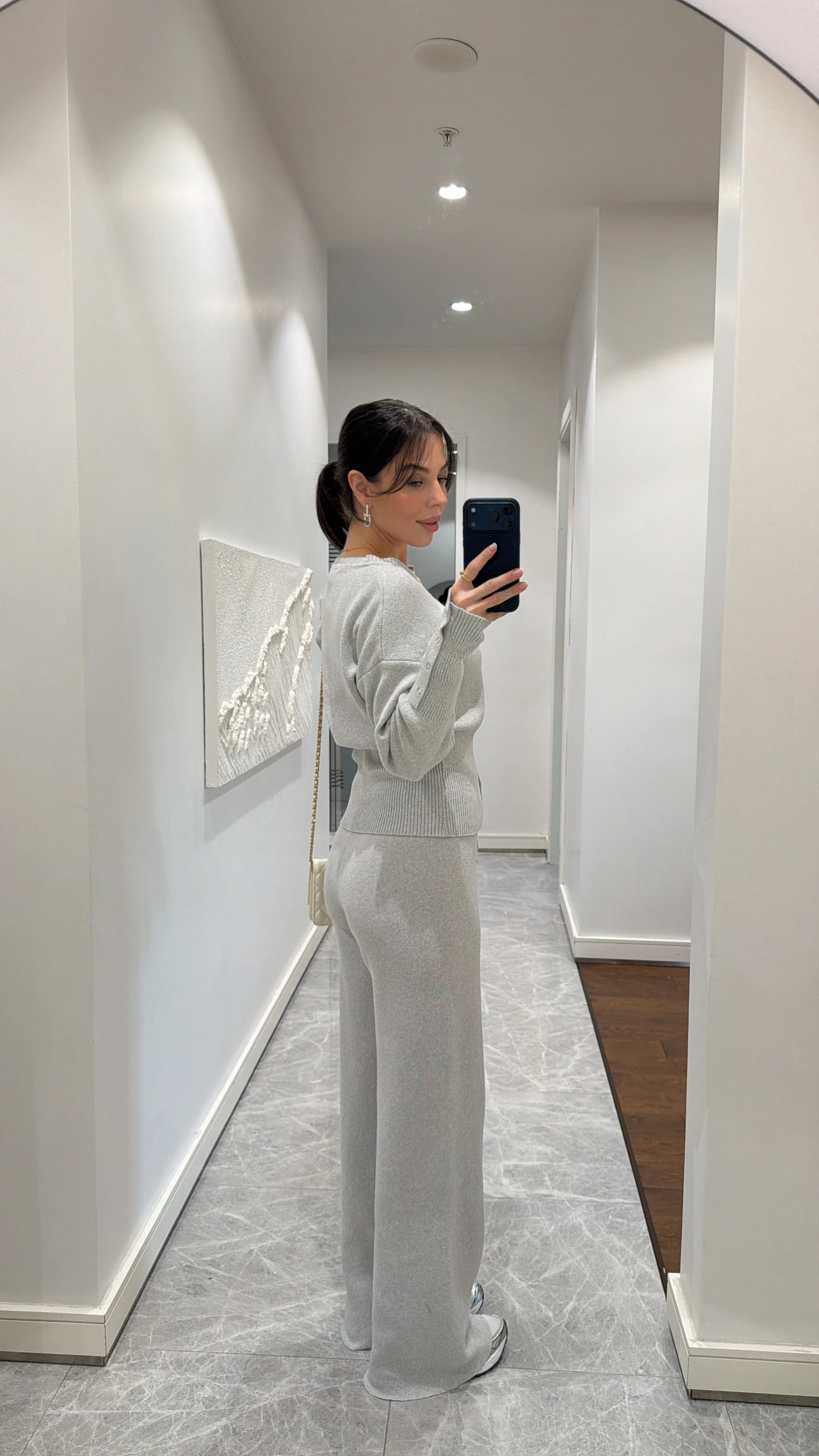 BEL DETAYLI İKİLİ TRİKO TAKIM