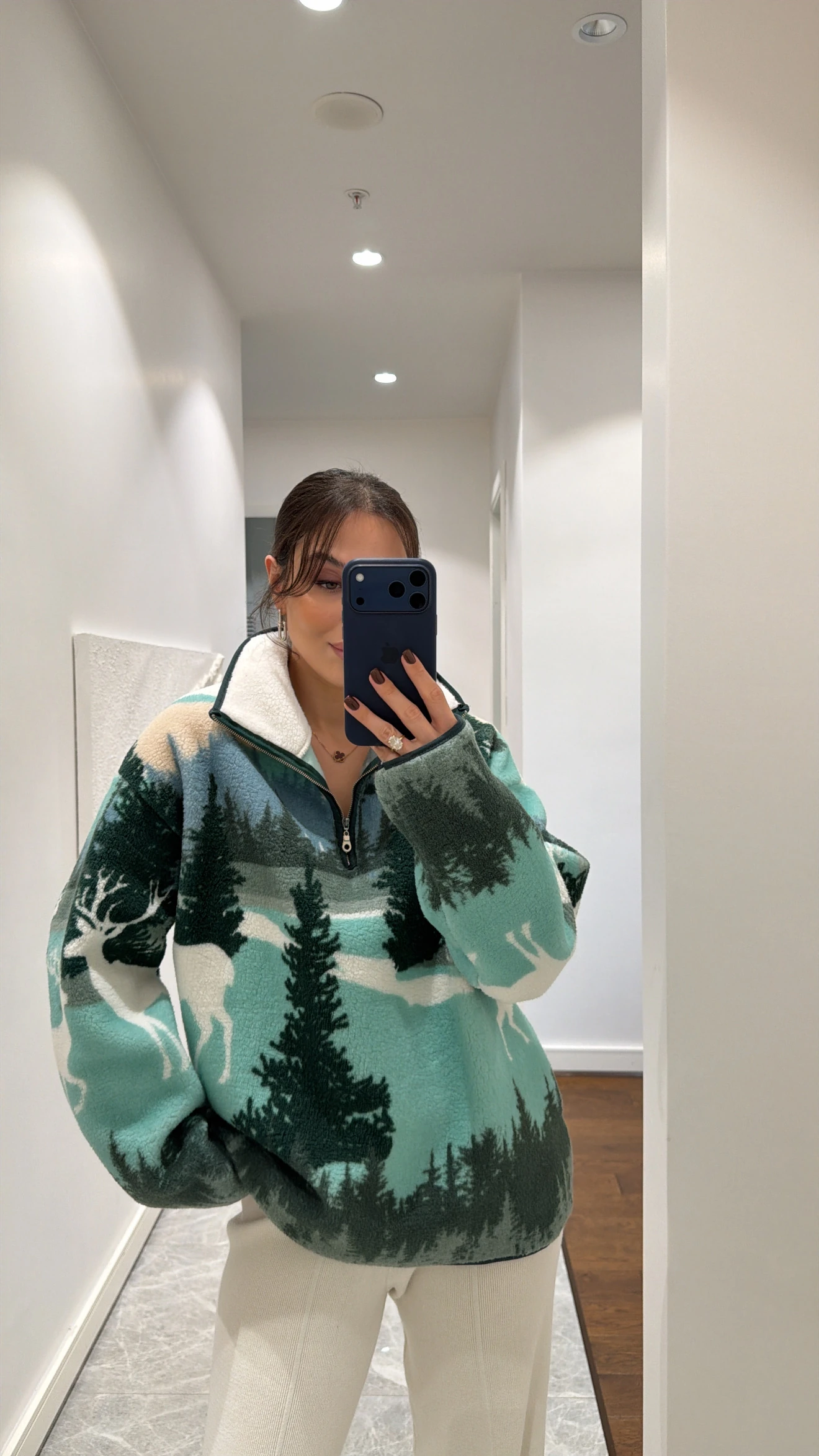 FERMUAR DETAYLI POLAR SWEAT