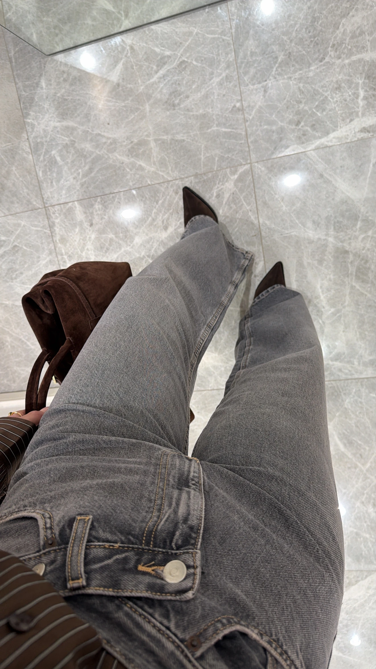 ÇAPRAZ ÇİFT DÜĞMELİ DENİM JEAN