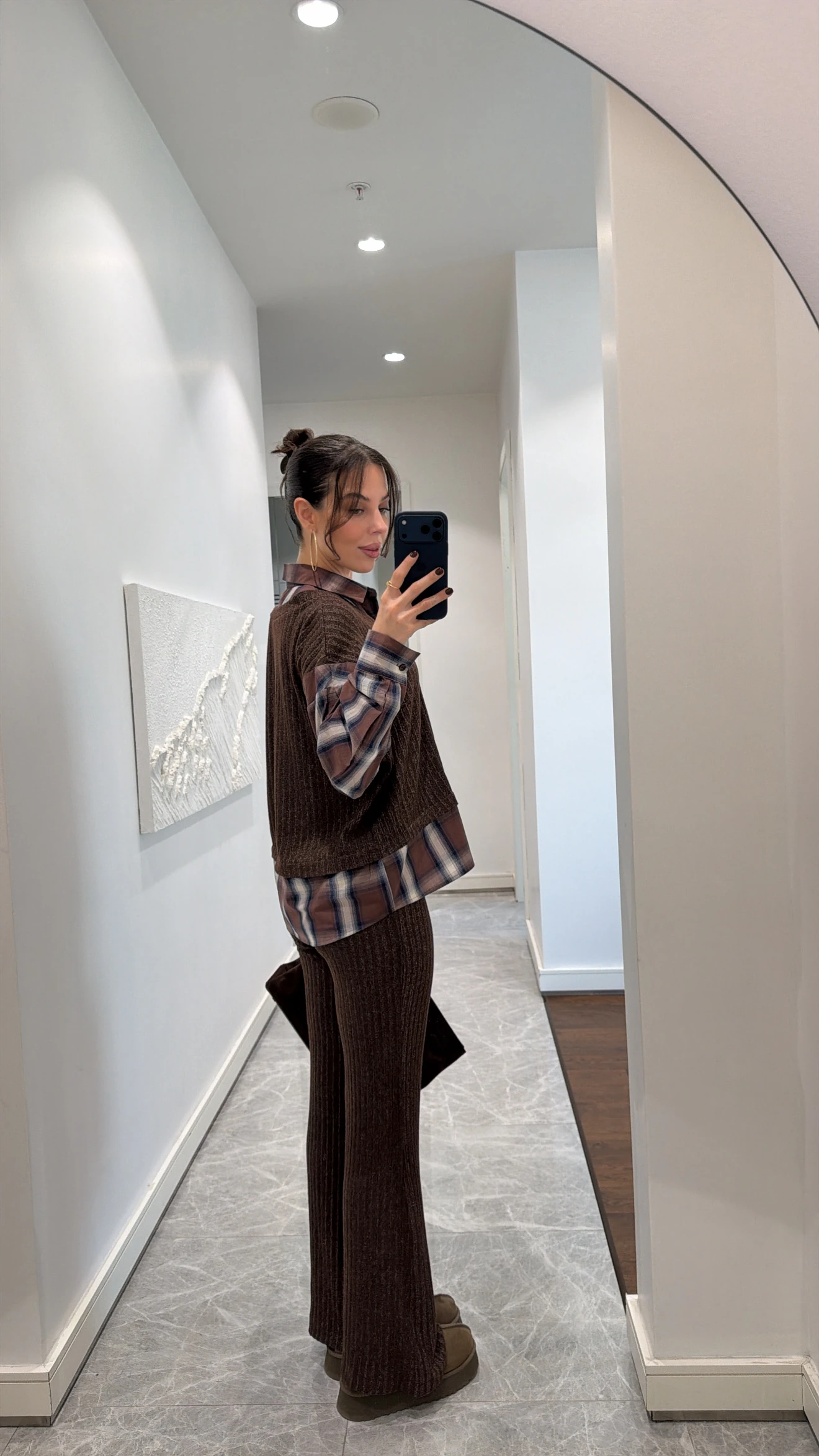 GÖMLEK DETAYLI TRİKO PANTOLON TAKIM 