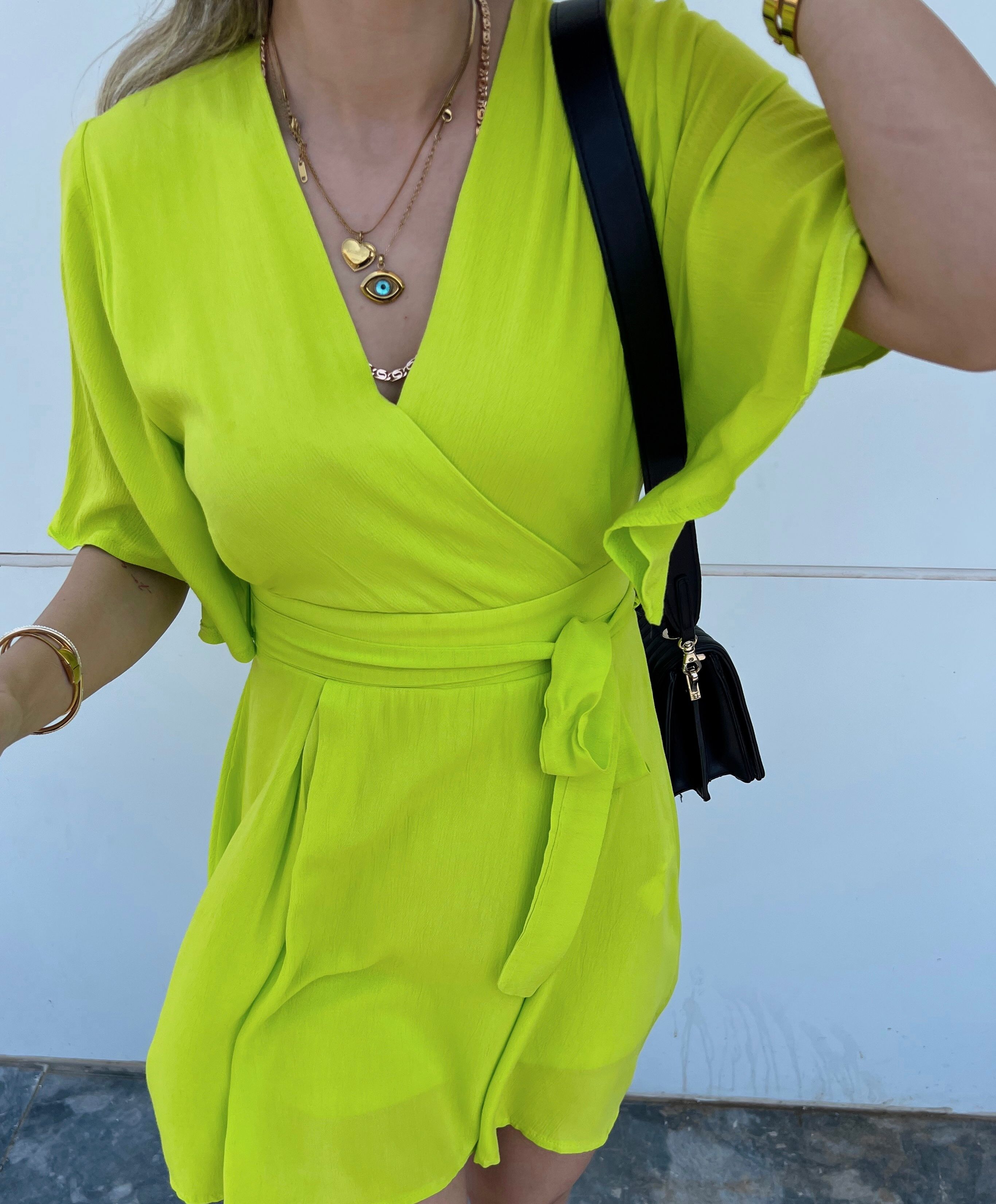 Crep kumaş tulum elbise