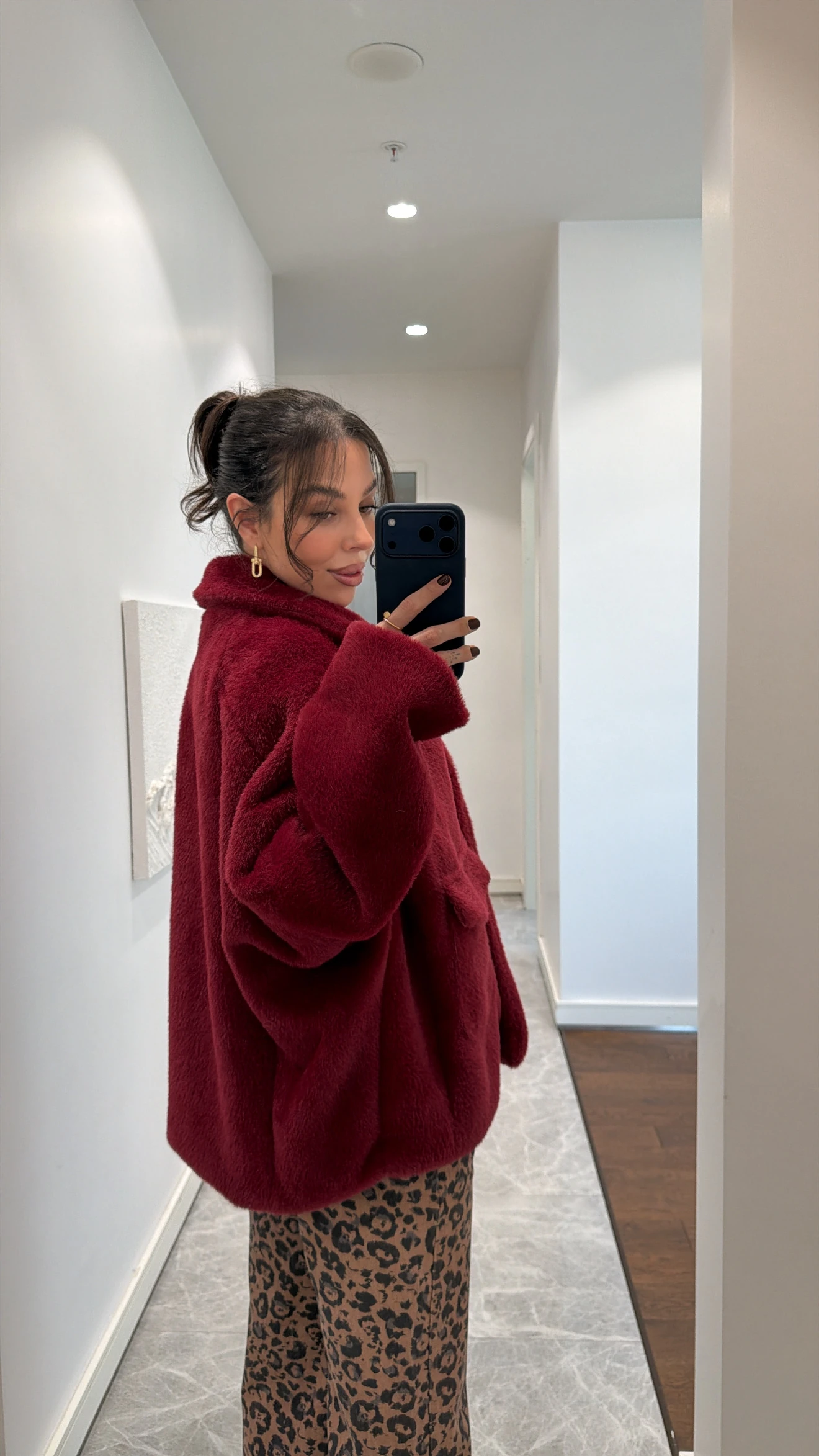 YUMUŞAK DOKULU KÜRK KISA KABAN