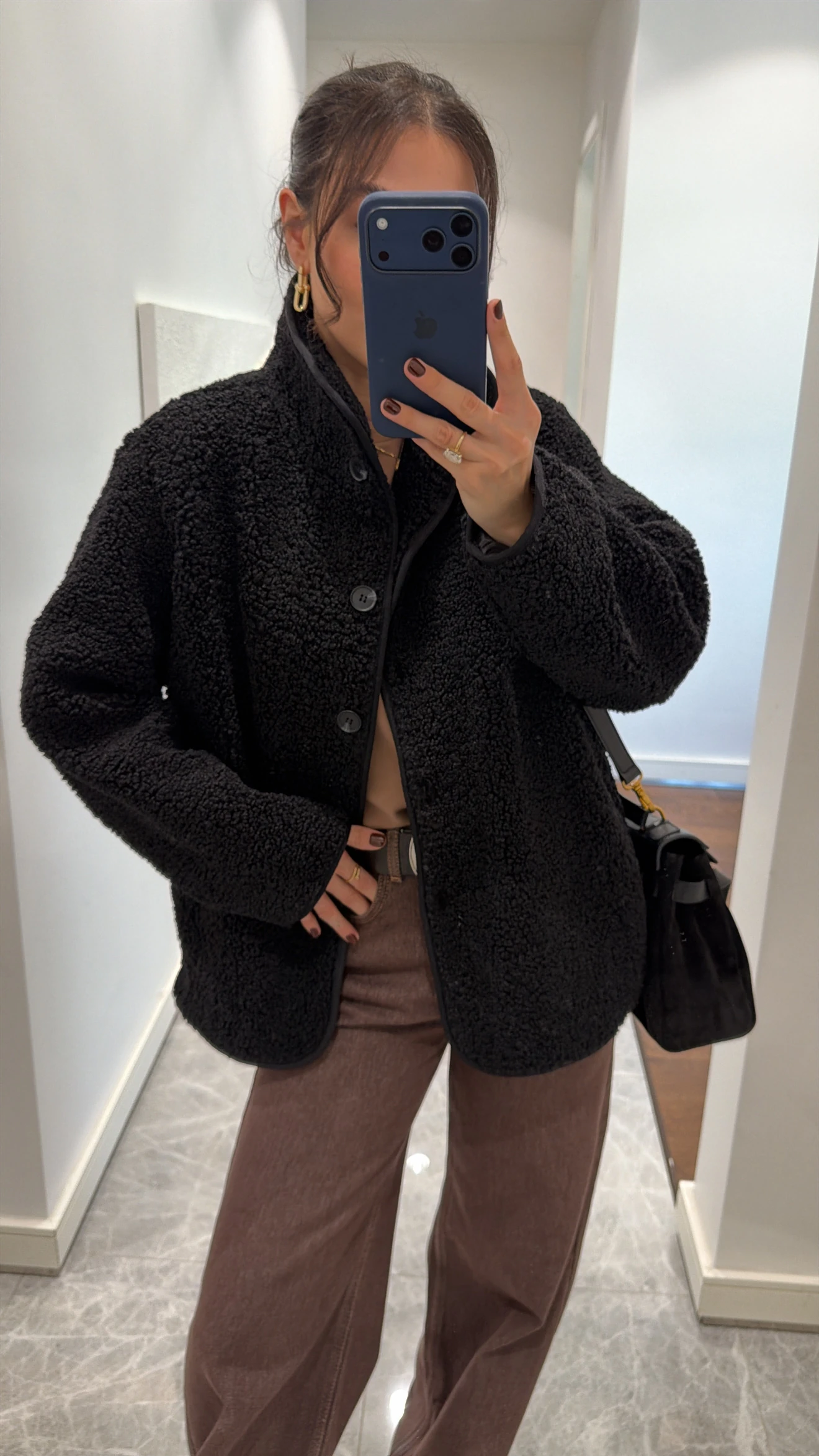 OVERSİZE TEDDY PELUŞ CEKET 