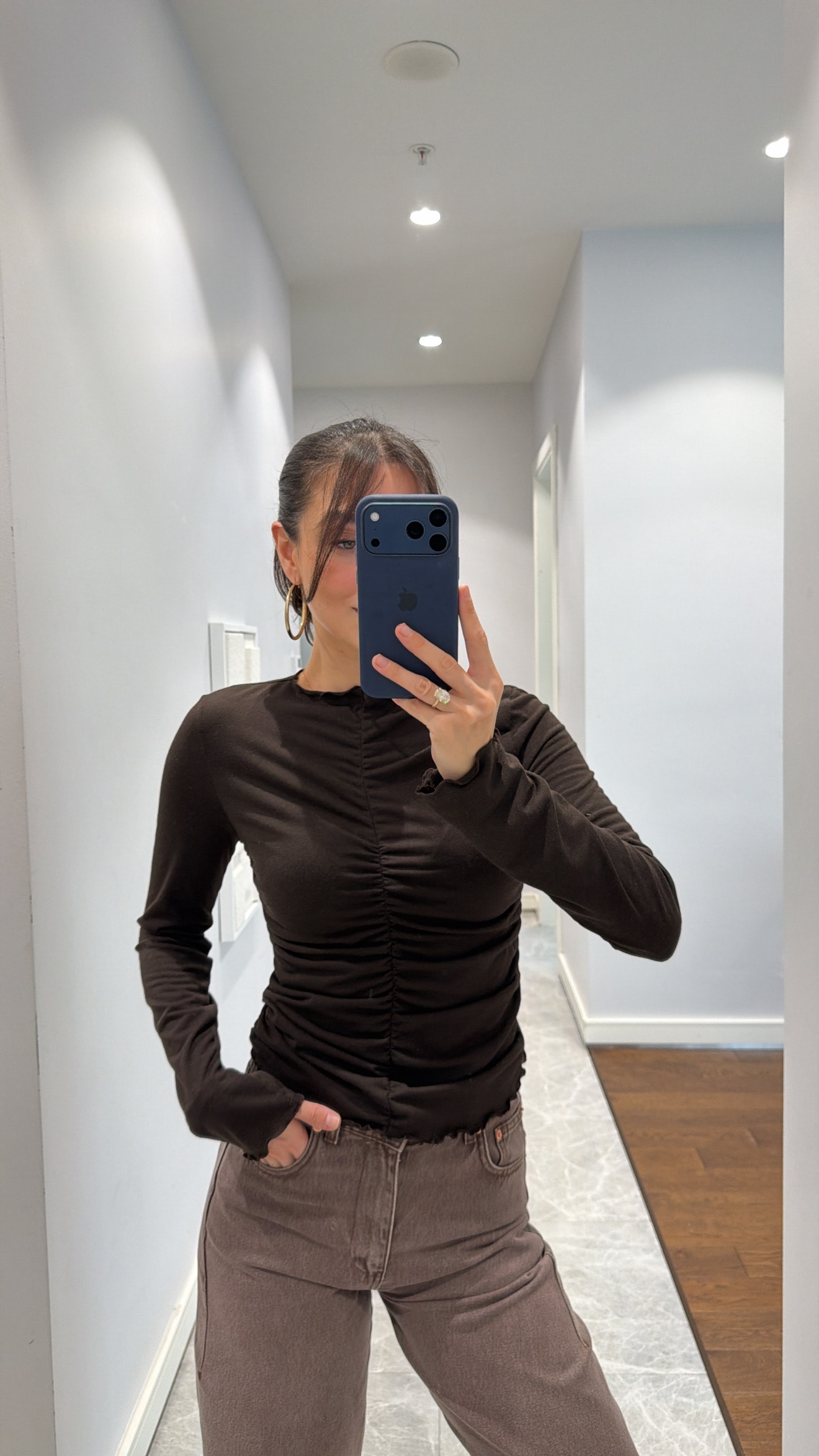 BÜZGÜLÜ BASİC BODY - KAHVE