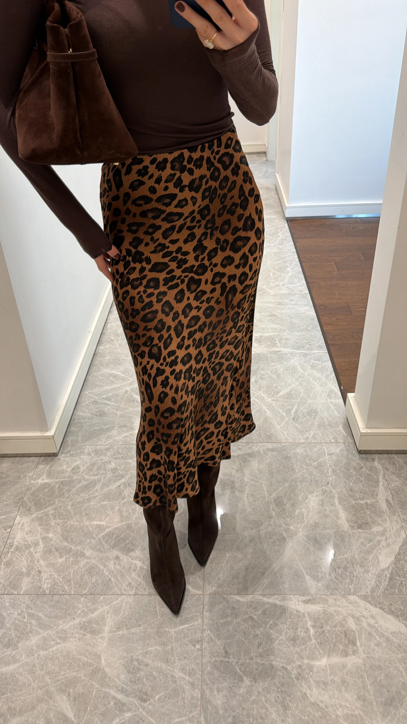 LEOPAR DESEN SATEN ETEK